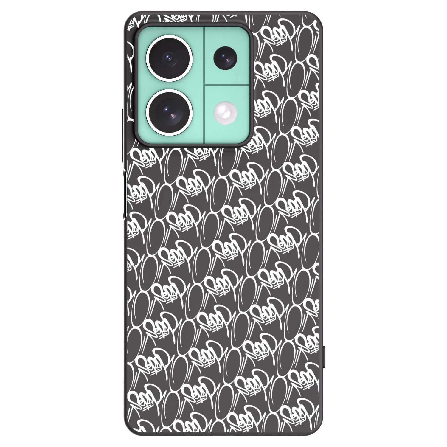 Picasee silikonový černý obal pro Xiaomi Redmi Note 13 5G - Separ - White On Black 2