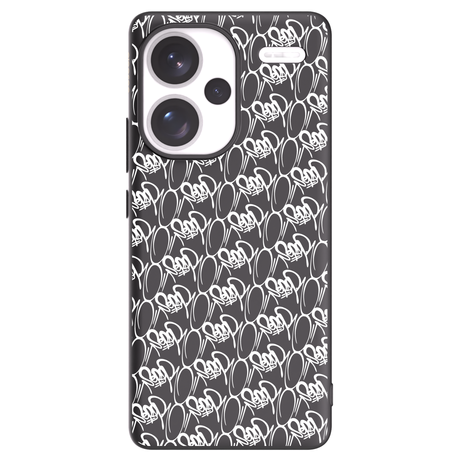Picasee silikonový černý obal pro Xiaomi Redmi Note 13 Pro+ 5G - Separ - White On Black 2