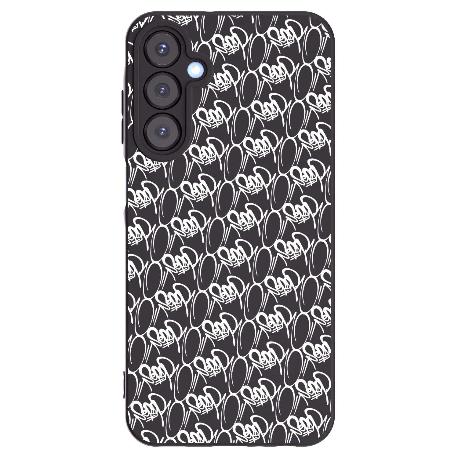 Picasee silikonový černý obal pro Samsung Galaxy A25 A256B 5G - Separ - White On Black 2