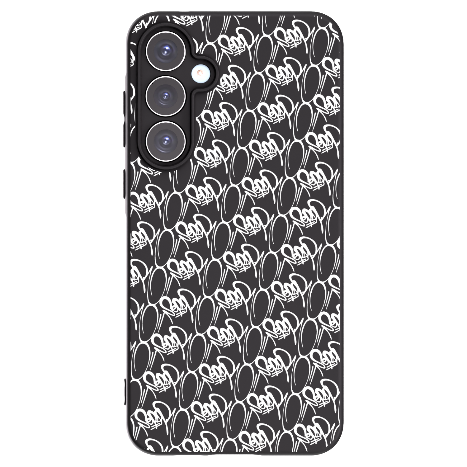 Picasee silikonový černý obal pro Samsung Galaxy A55 5G A556B - Separ - White On Black 2