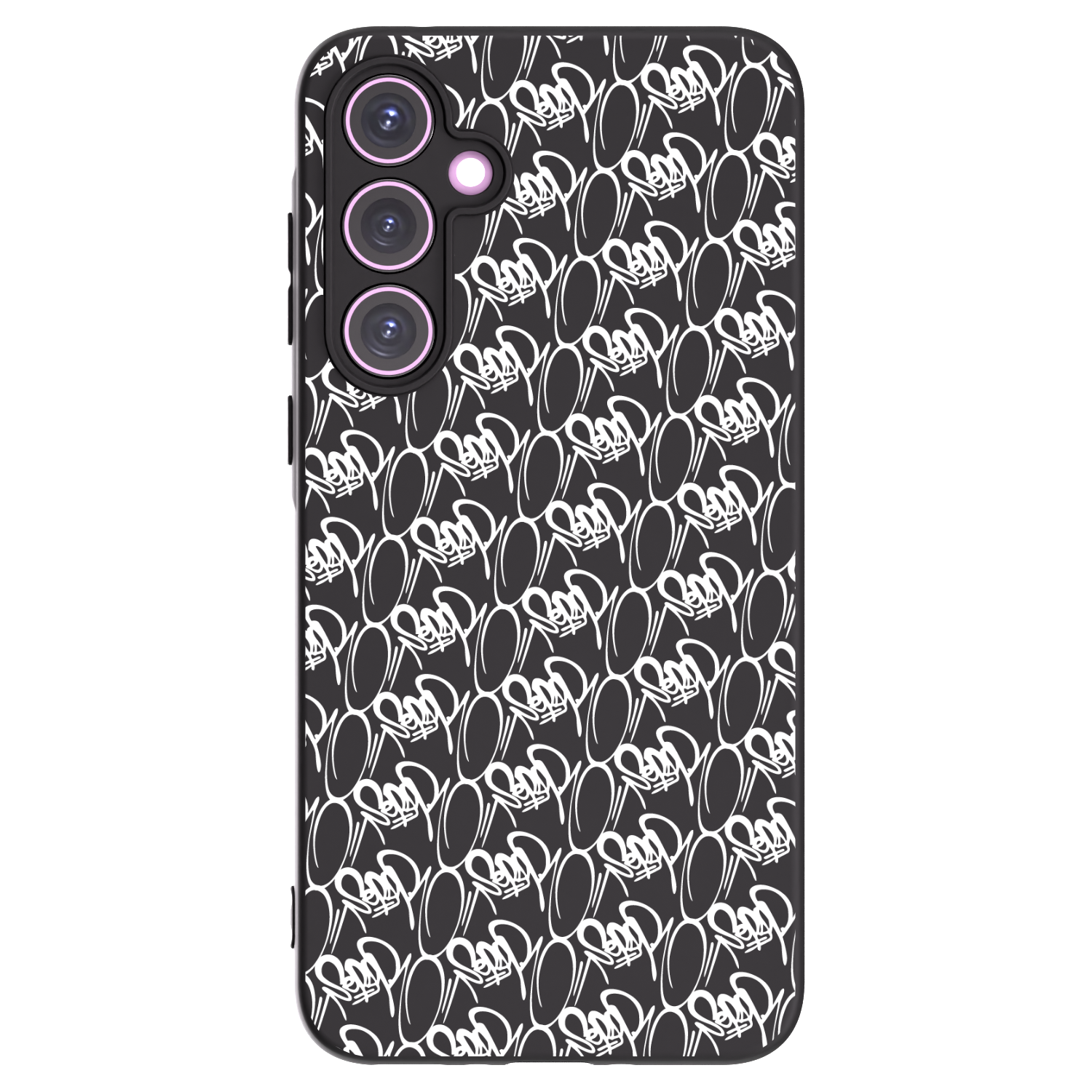 Picasee silikonový černý obal pro Samsung Galaxy A35 5G A356B - Separ - White On Black 2