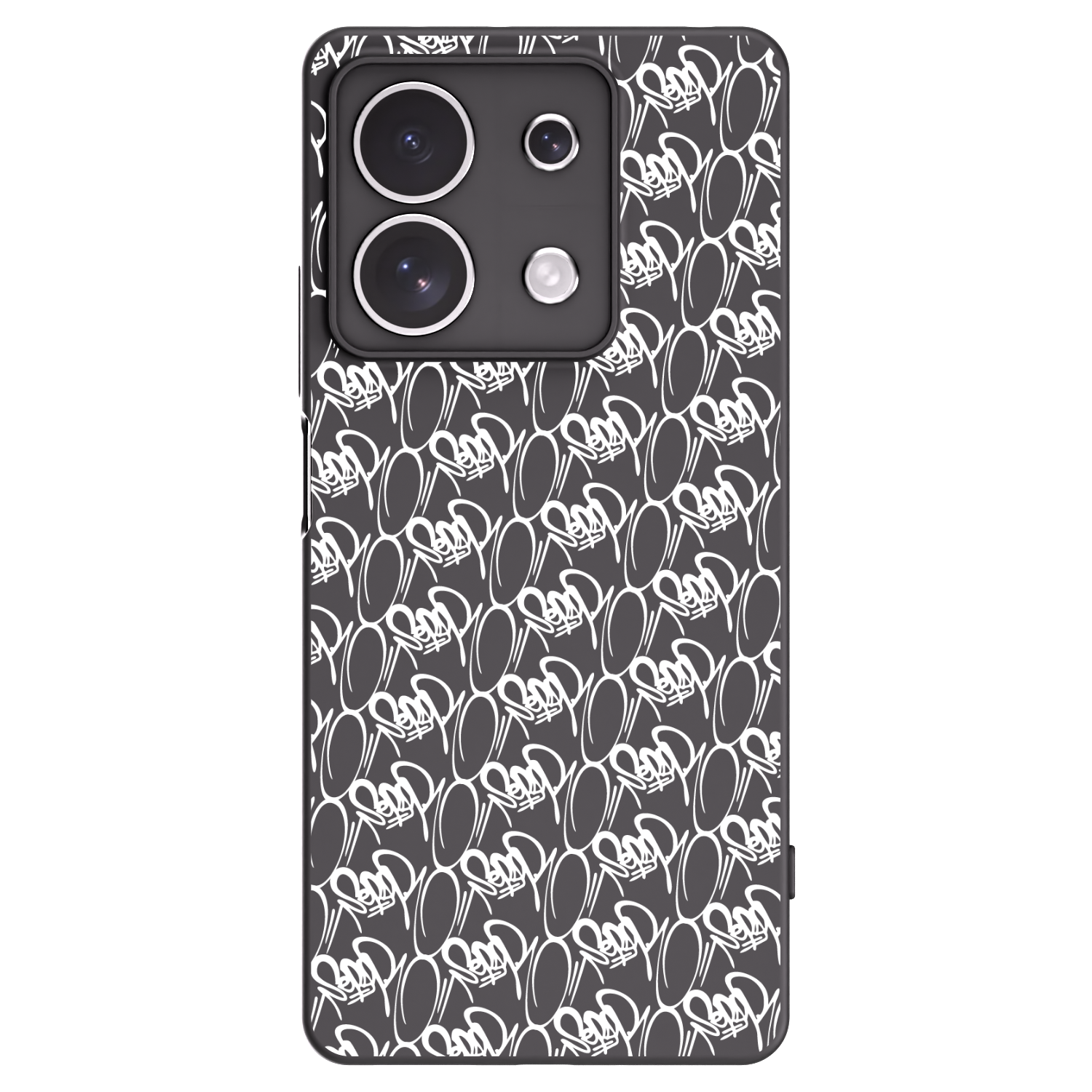 Picasee silikonový černý obal pro Xiaomi Redmi Note 13 4G - Separ - White On Black 2