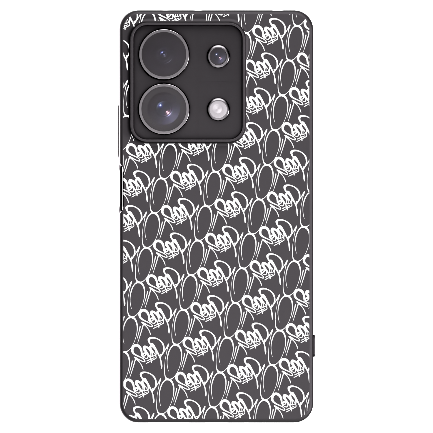 Picasee silikonový černý obal pro Xiaomi Redmi Note 13 Pro 4G - Separ - White On Black 2