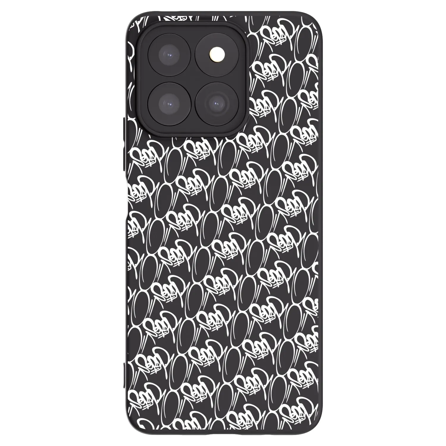 Picasee silikonový černý obal pro Honor X8b - Separ - White On Black 2