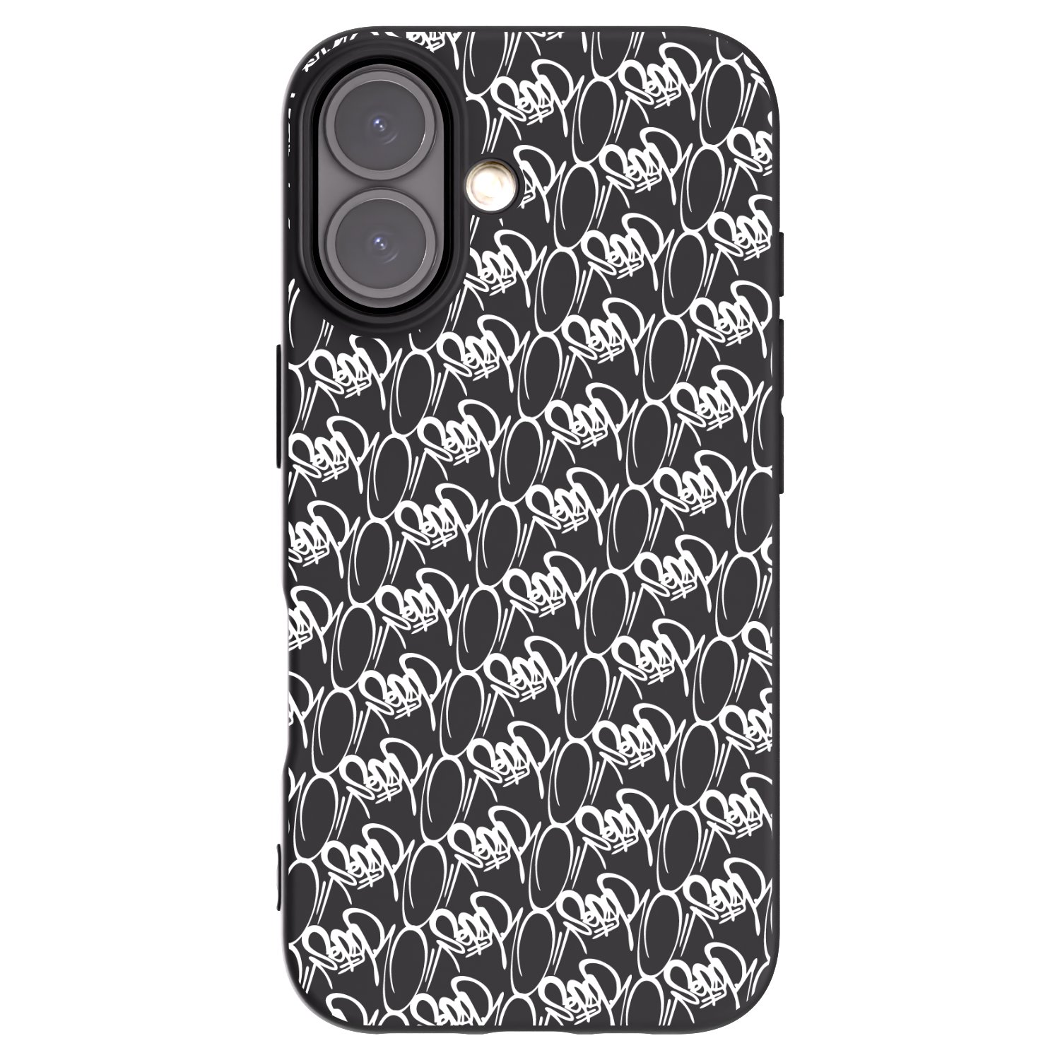 Picasee silikonový černý obal pro Apple iPhone 16 - Separ - White On Black 2