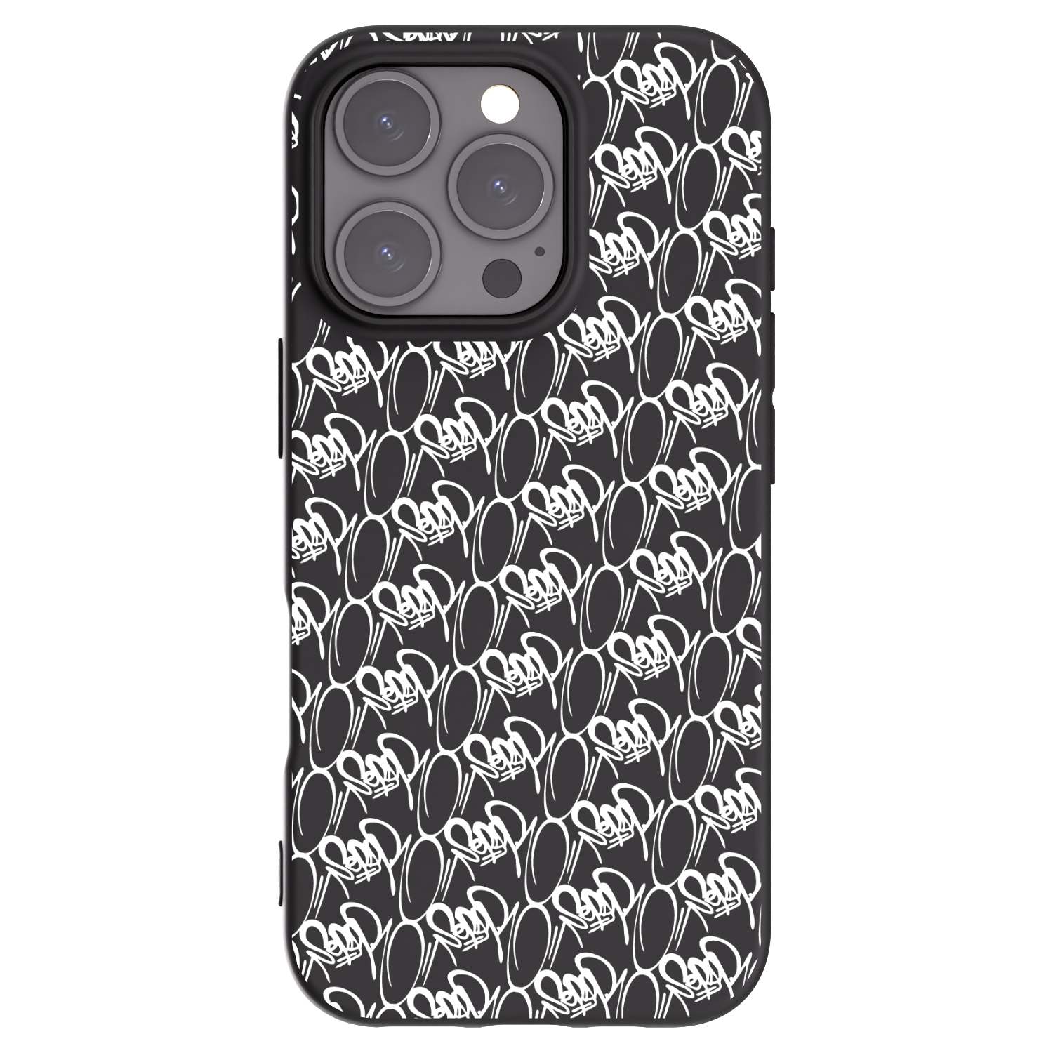 Picasee silikonový černý obal pro Apple iPhone 16 Pro - Separ - White On Black 2