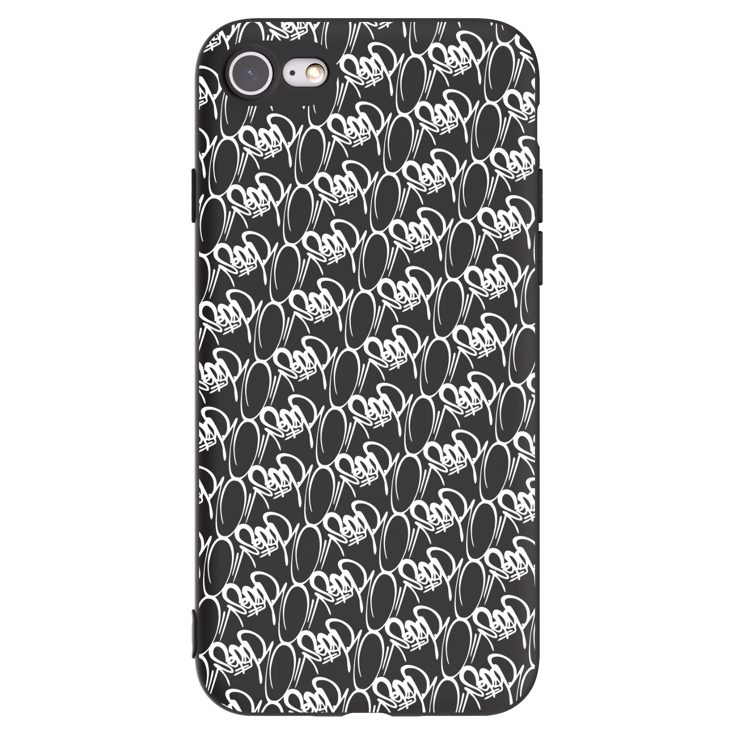 Picasee silikonový černý obal pro Apple iPhone 8 - Separ - White On Black 2