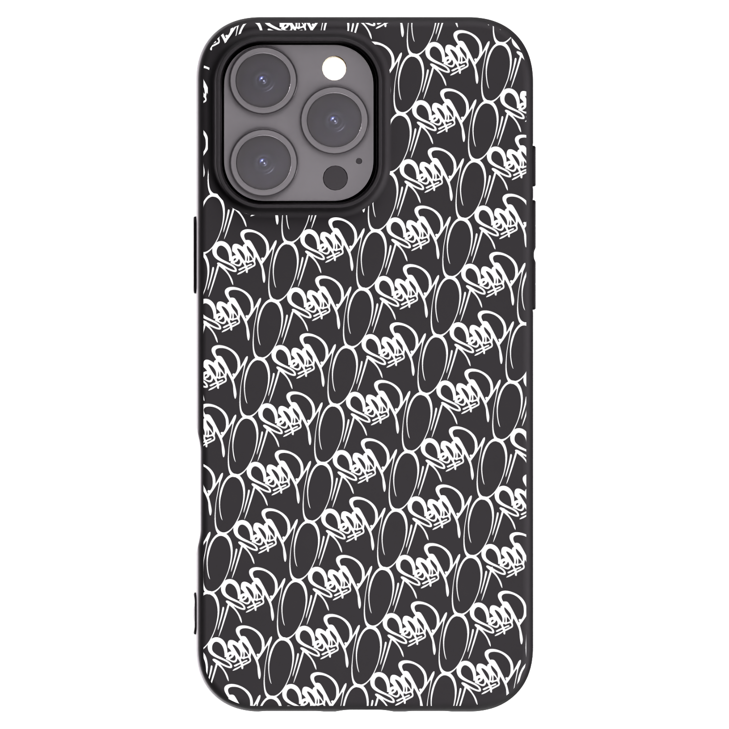 Picasee silikonový černý obal pro Apple iPhone 16 Pro Max - Separ - White On Black 2