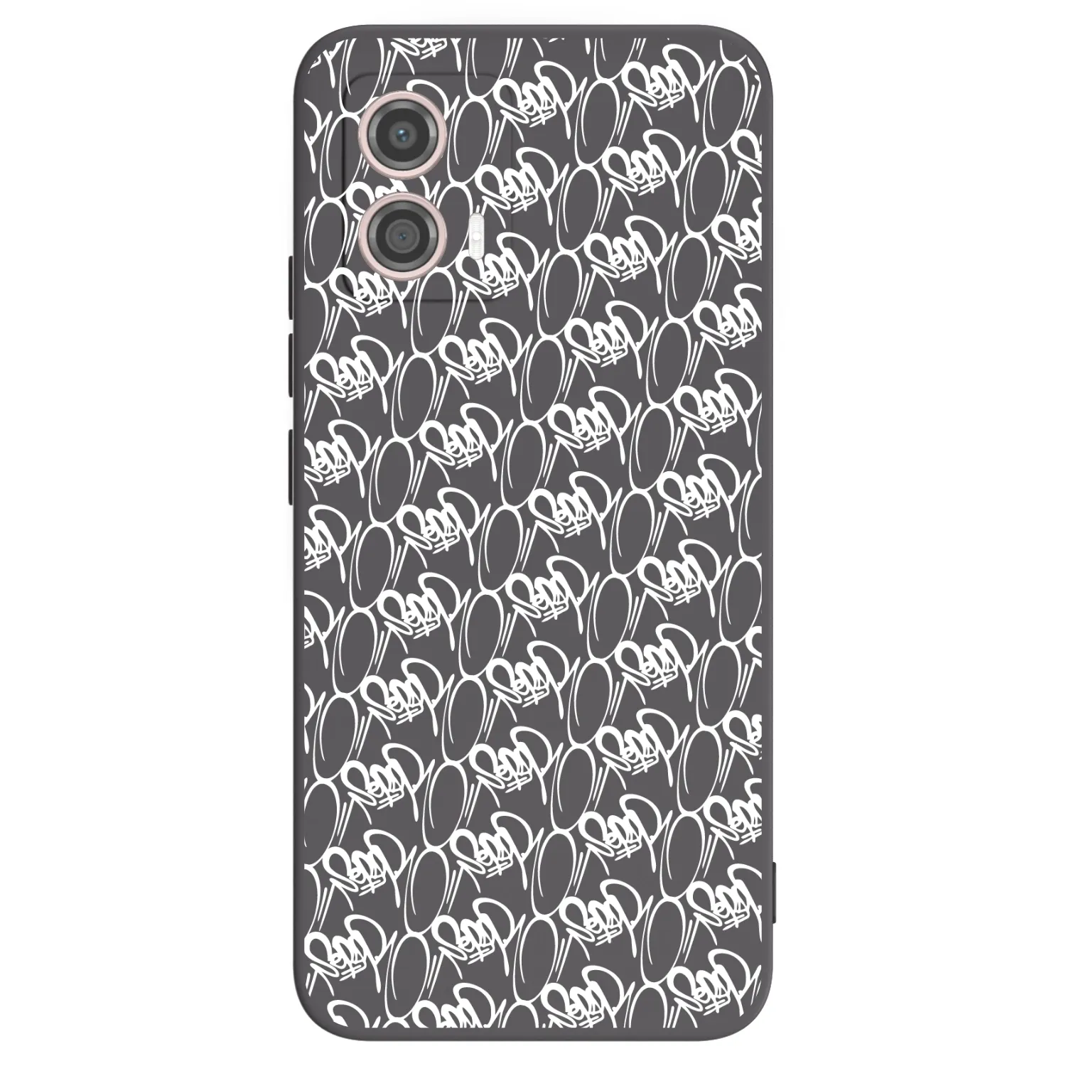 Picasee silikonový černý obal pro Motorola Moto G53 5G - Separ - White On Black 2