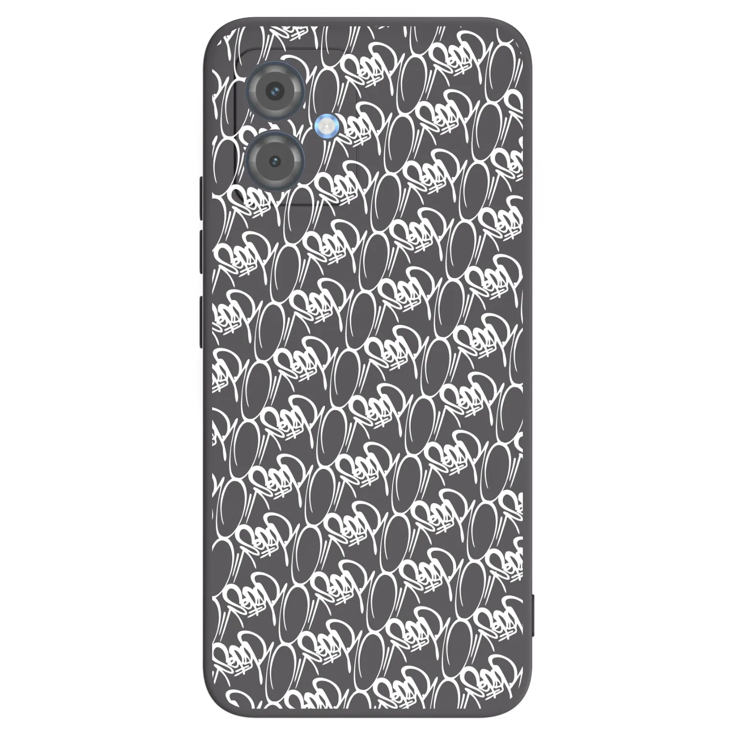 Picasee silikonový černý obal pro Motorola Moto G14 - Separ - White On Black 2