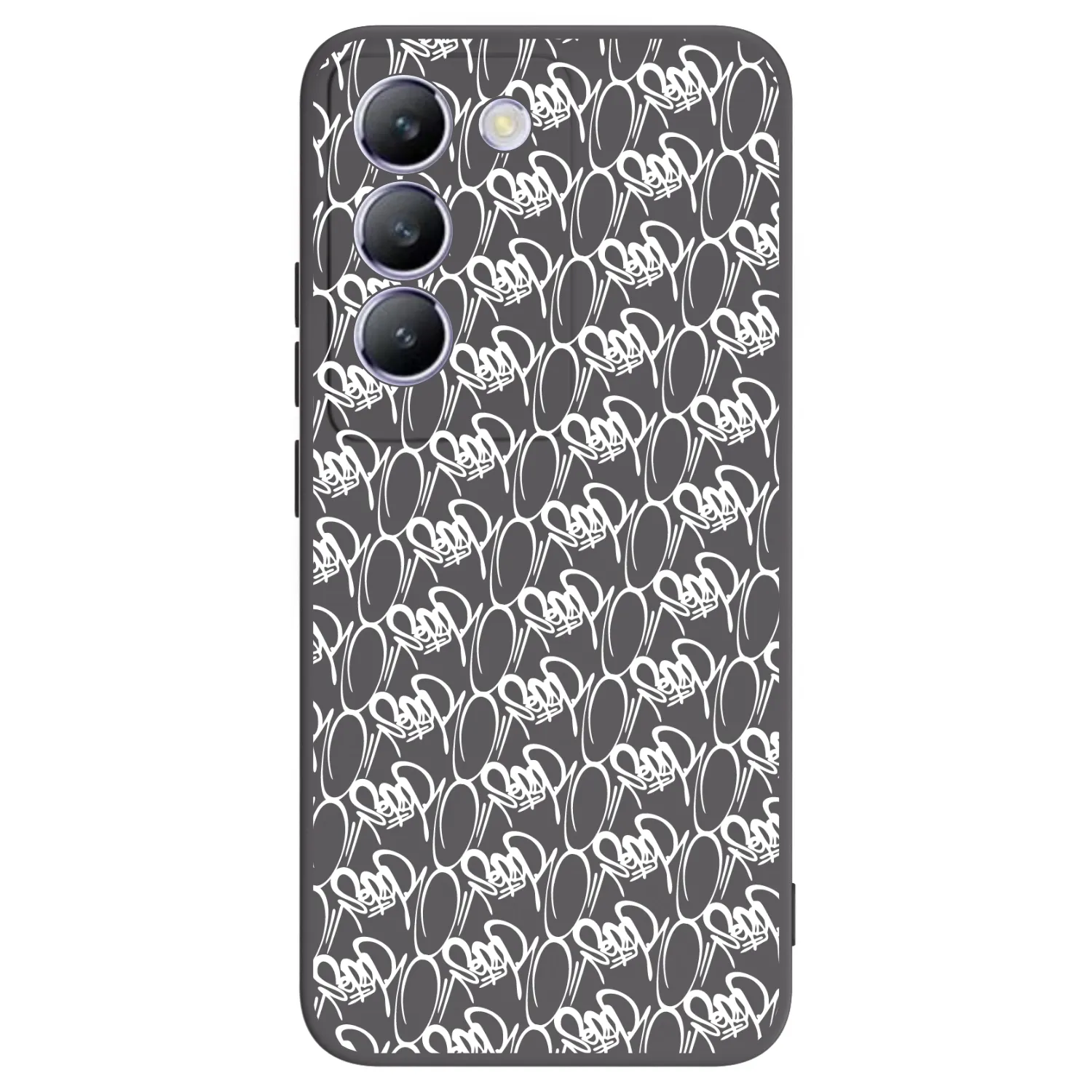 Picasee silikonový černý obal pro Vivo V40 SE 5G - Separ - White On Black 2