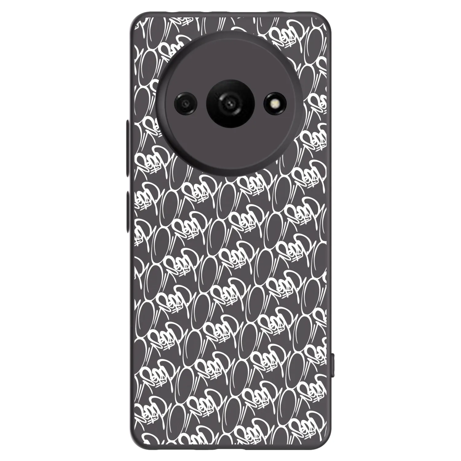 Picasee silikonový černý obal pro Xiaomi Redmi A3 - Separ - White On Black 2