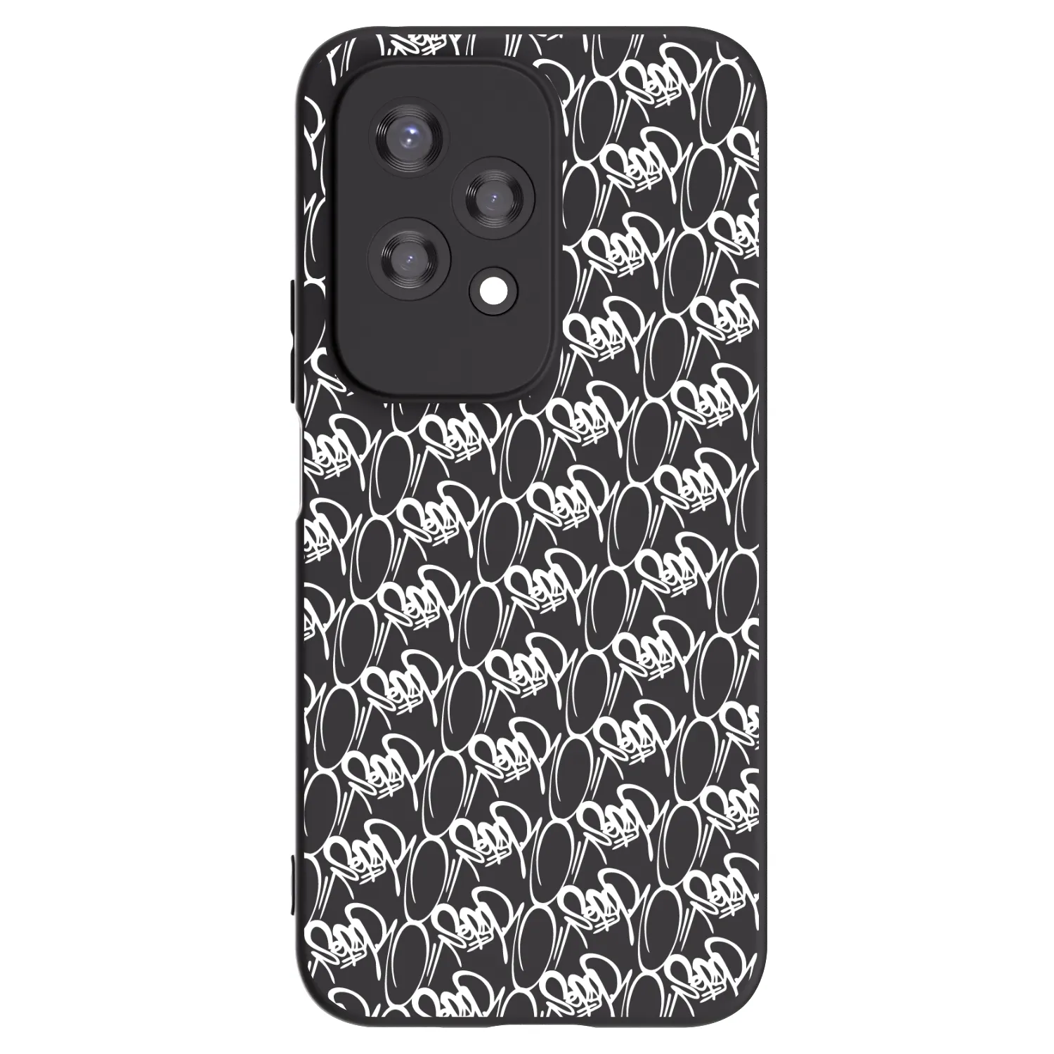 Picasee silikonový černý obal pro Honor 200 Lite - Separ - White On Black 2