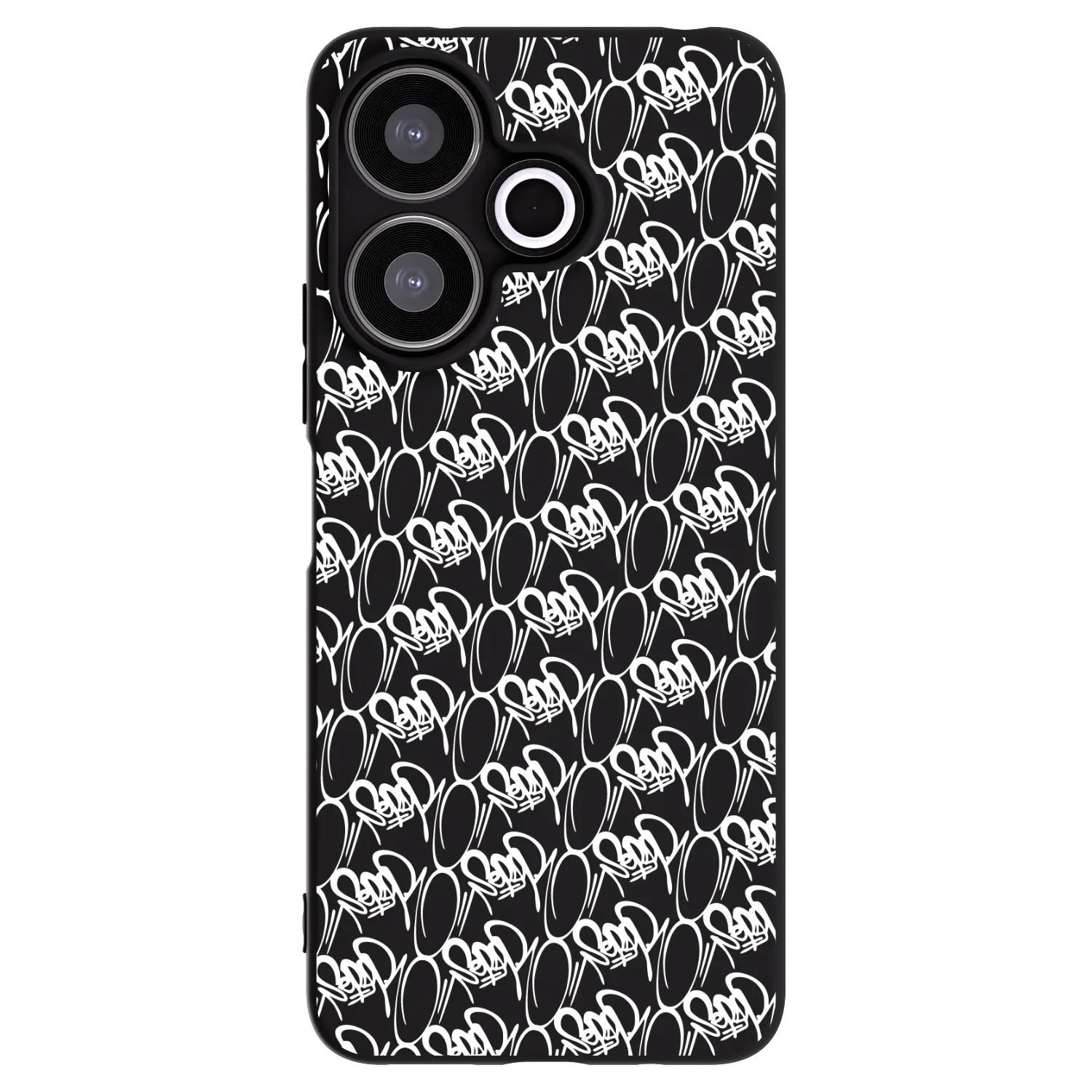 Picasee silikonový černý obal pro Xiaomi Redmi 13 4G - Separ - White On Black 2