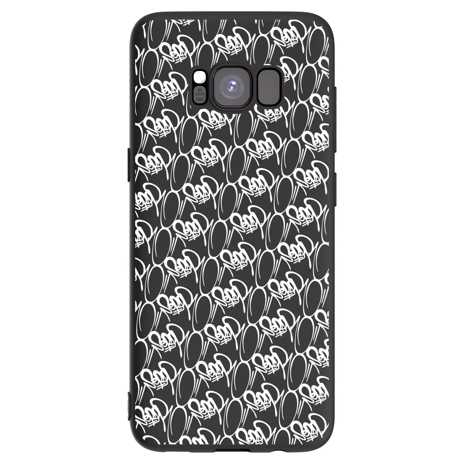 Picasee silikonový černý obal pro Samsung Galaxy S8 G950F - Separ - White On Black 2