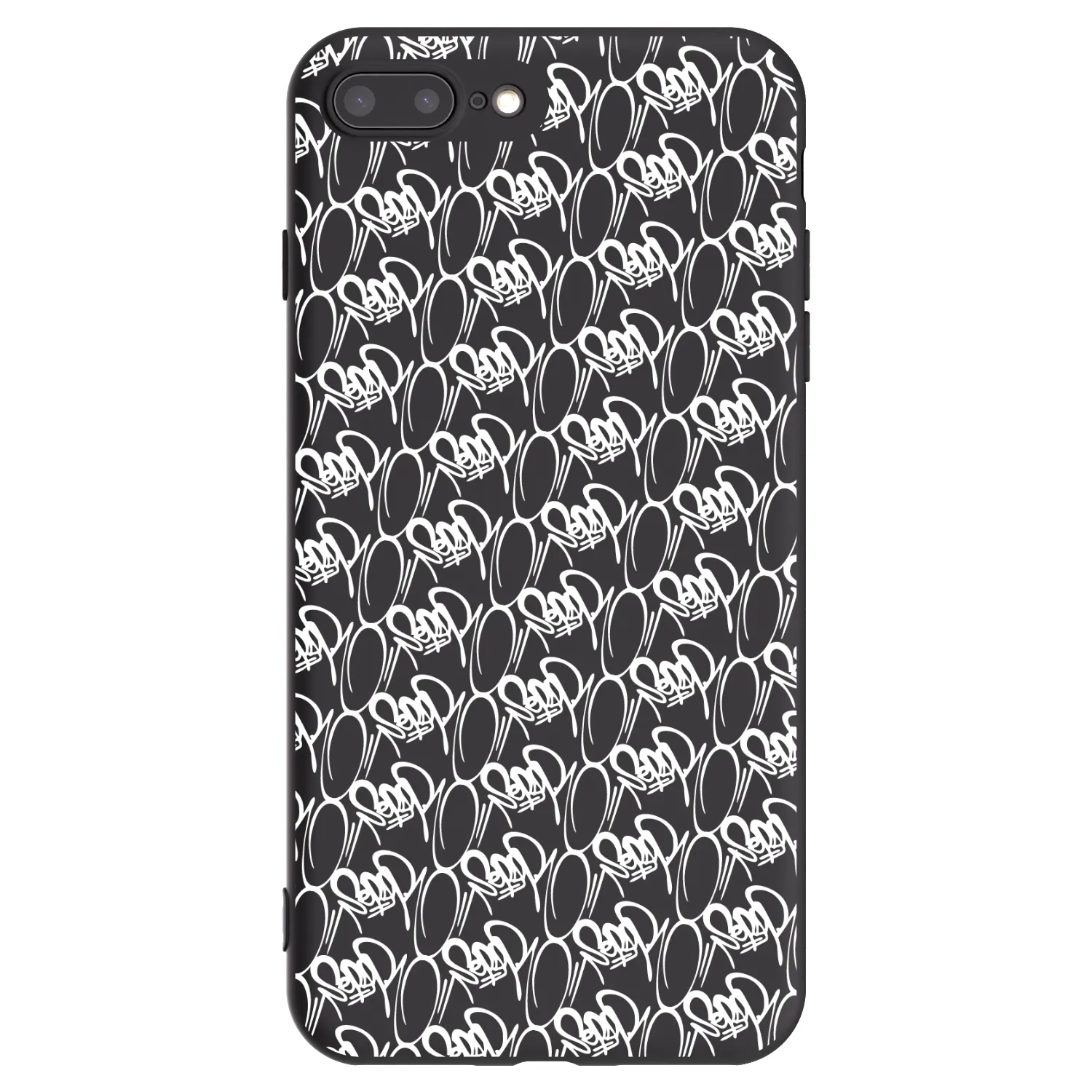 Picasee silikonový černý obal pro Apple iPhone 7 Plus - Separ - White On Black 2
