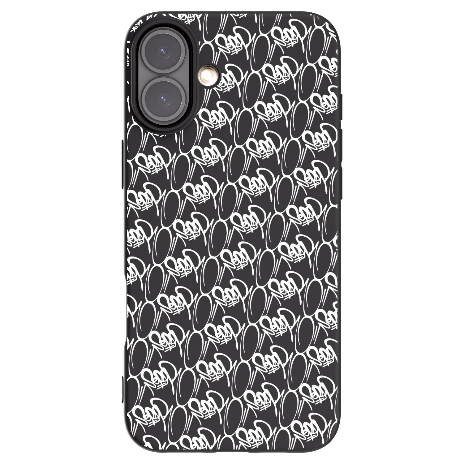 Picasee silikonový černý obal pro Apple iPhone 16 Plus - Separ - White On Black 2