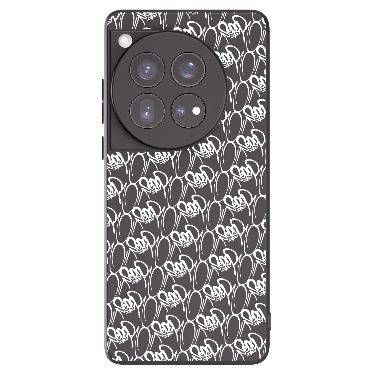 Picasee silikonový černý obal pro OnePlus 12 5G - Separ - White On Black 2
