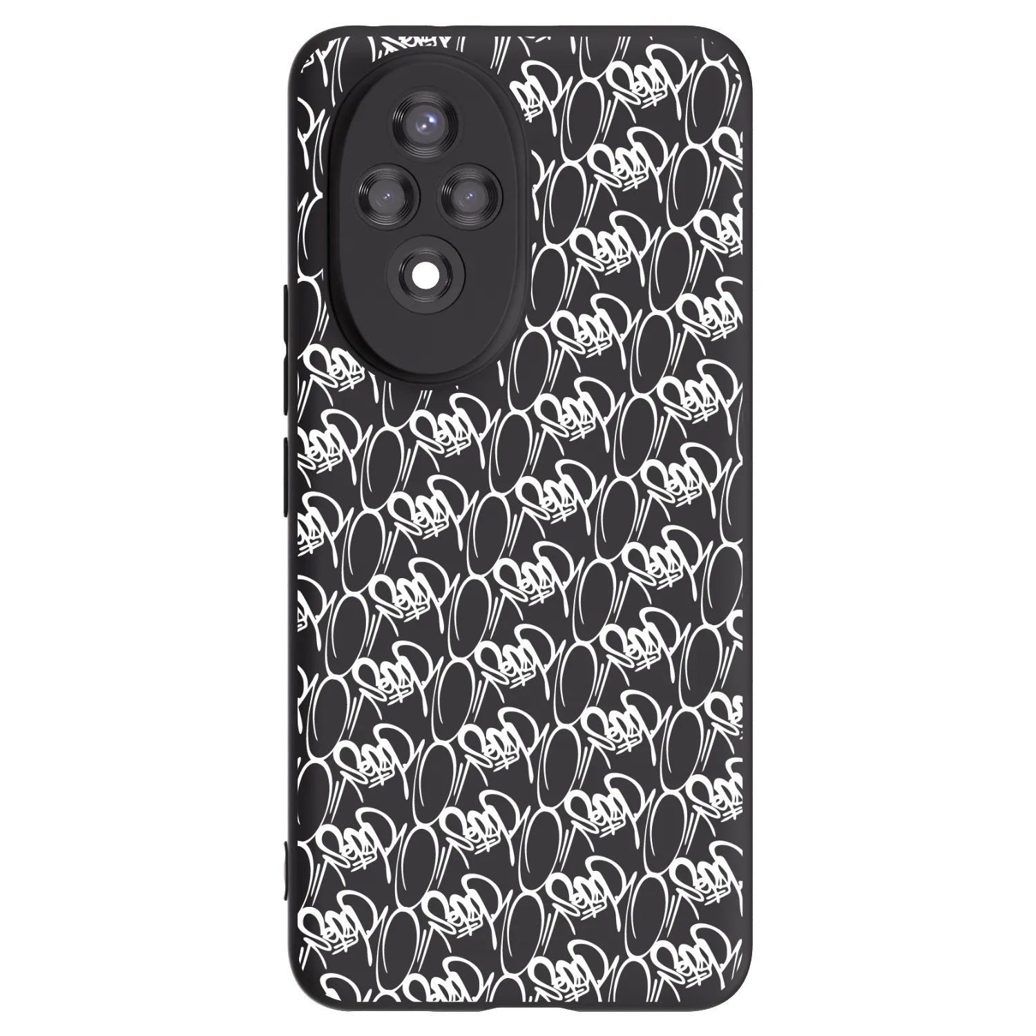 Picasee silikonový černý obal pro Honor 200 Pro 5G - Separ - White On Black 2