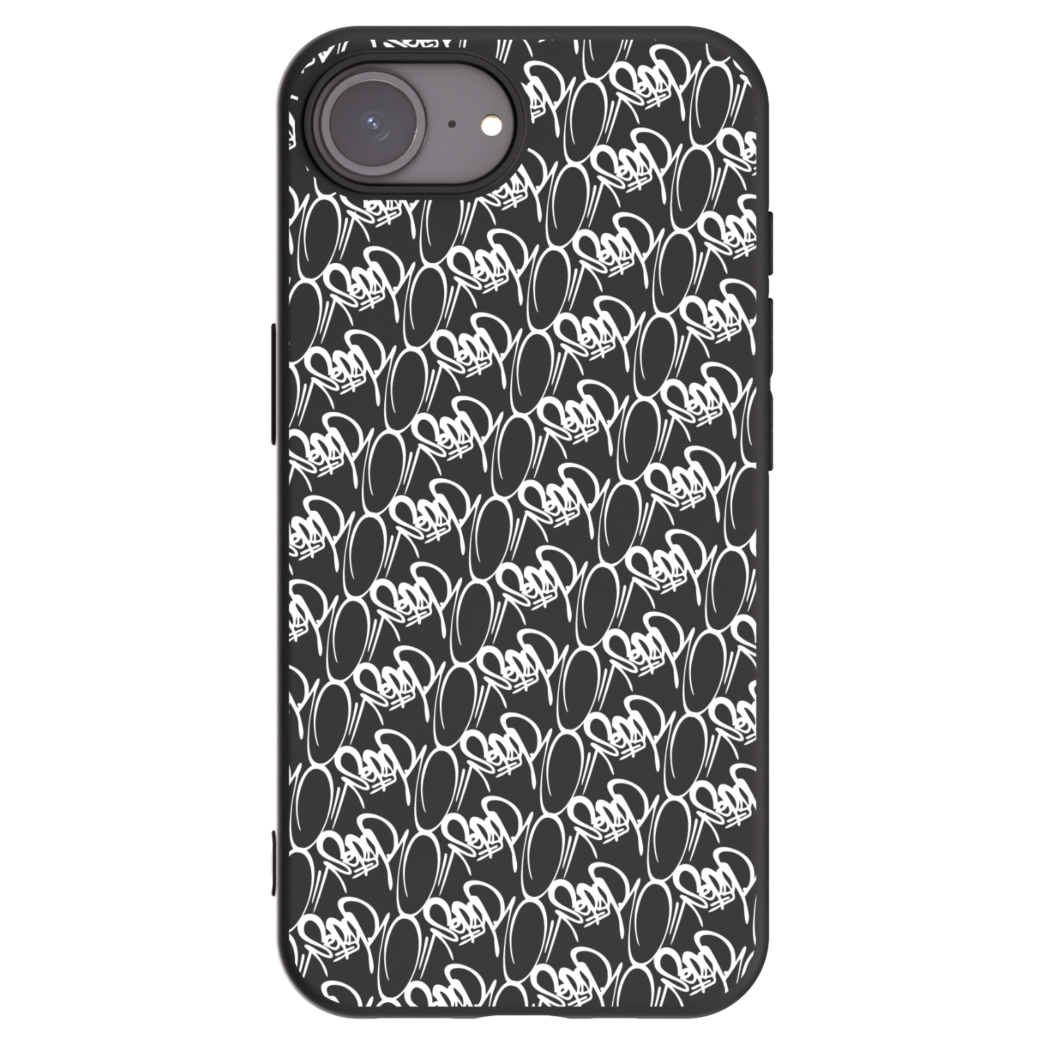 Picasee silikonový černý obal pro Apple iPhone 16e - Separ - White On Black 2