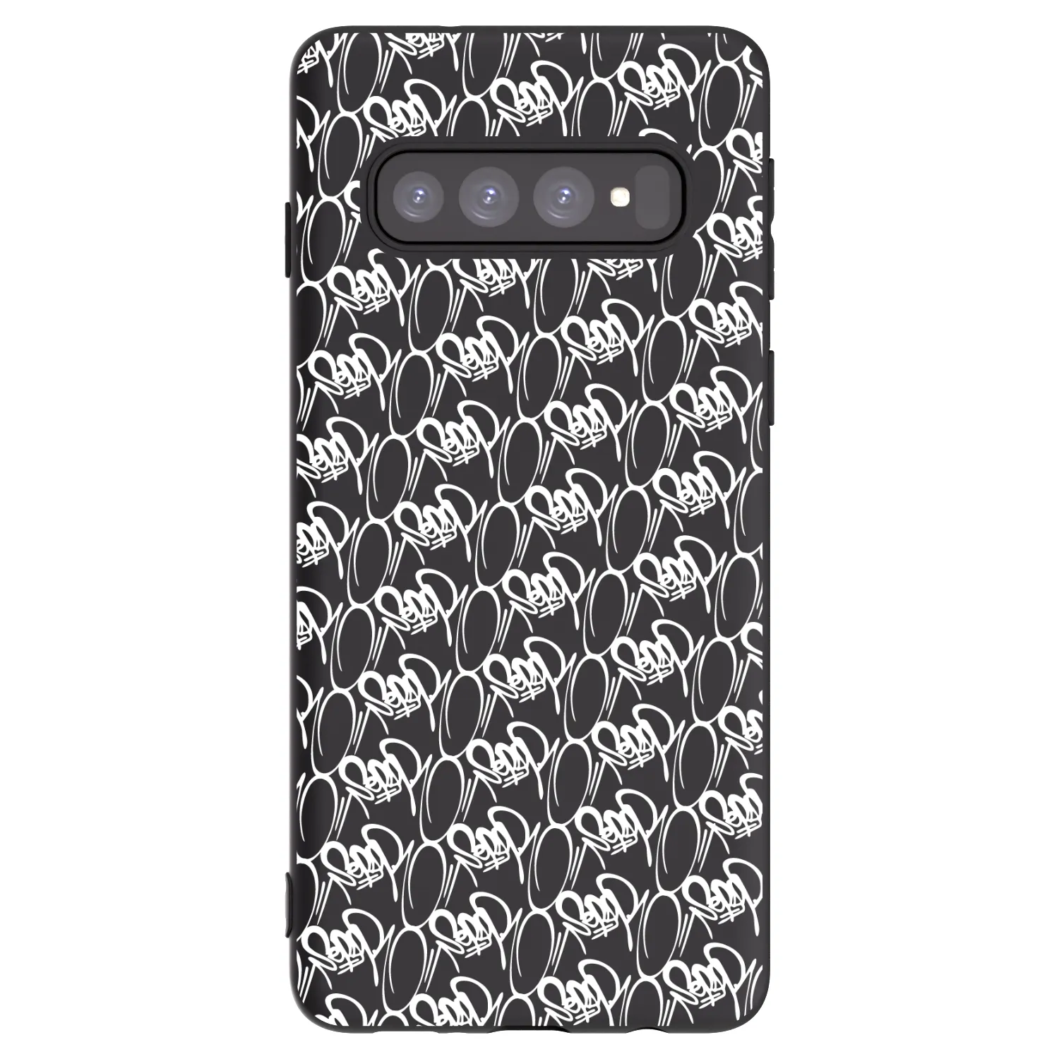 Picasee silikonový černý obal pro Samsung Galaxy S10 G973 - Separ - White On Black 2