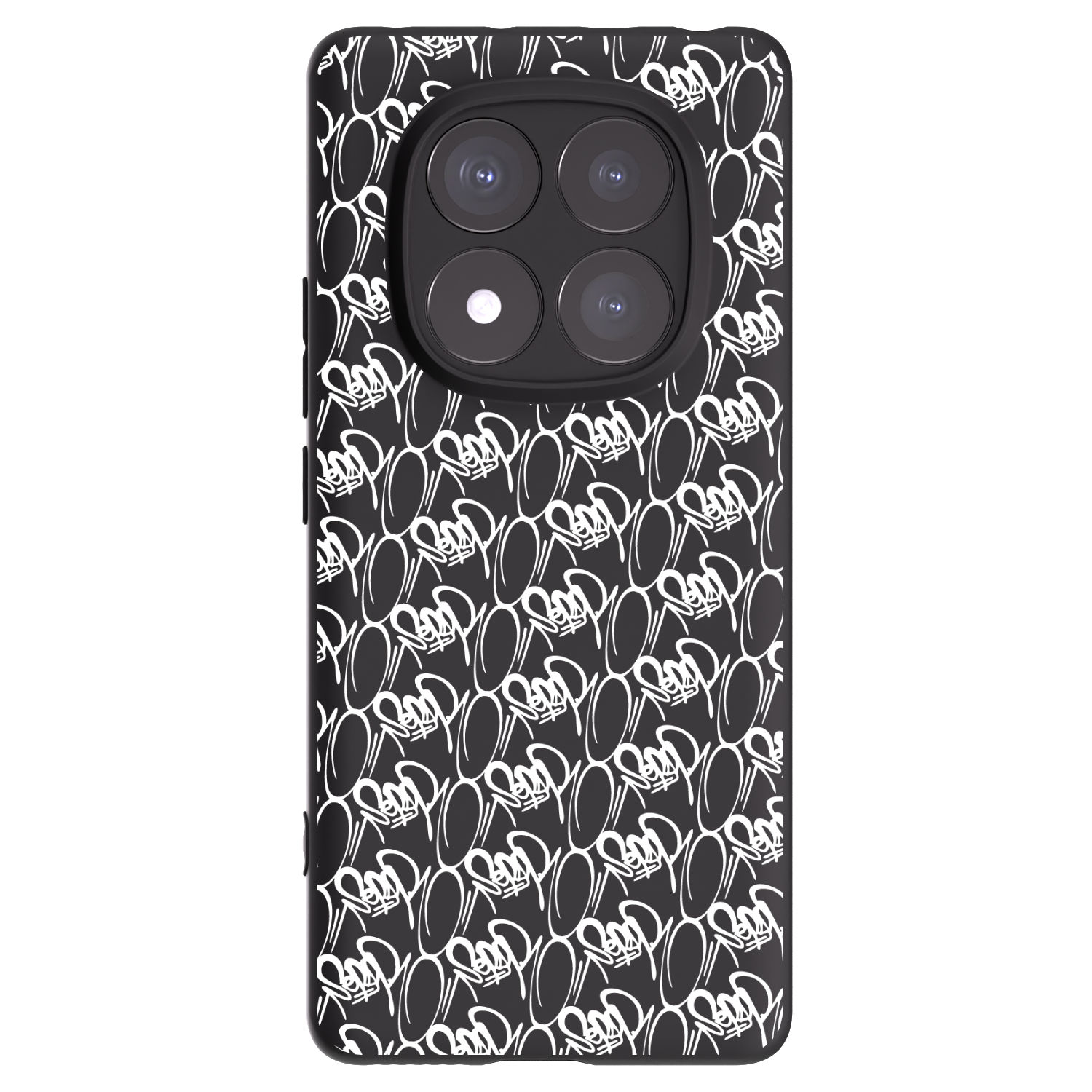 Picasee silikonový černý obal pro Xiaomi Redmi Note 14 Pro 5G - Separ - White On Black 2