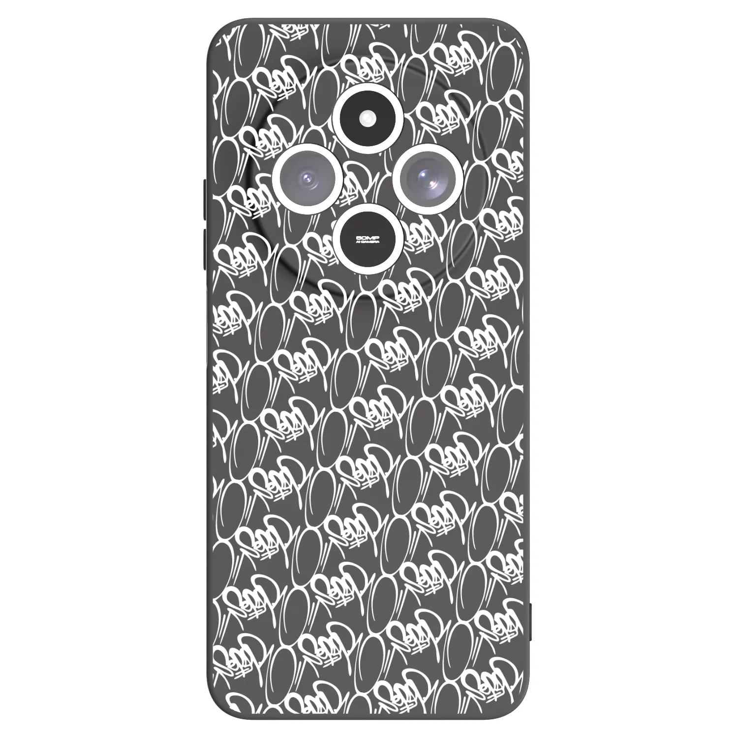 Picasee silikonový černý obal pro Xiaomi Redmi 14C - Separ - White On Black 2