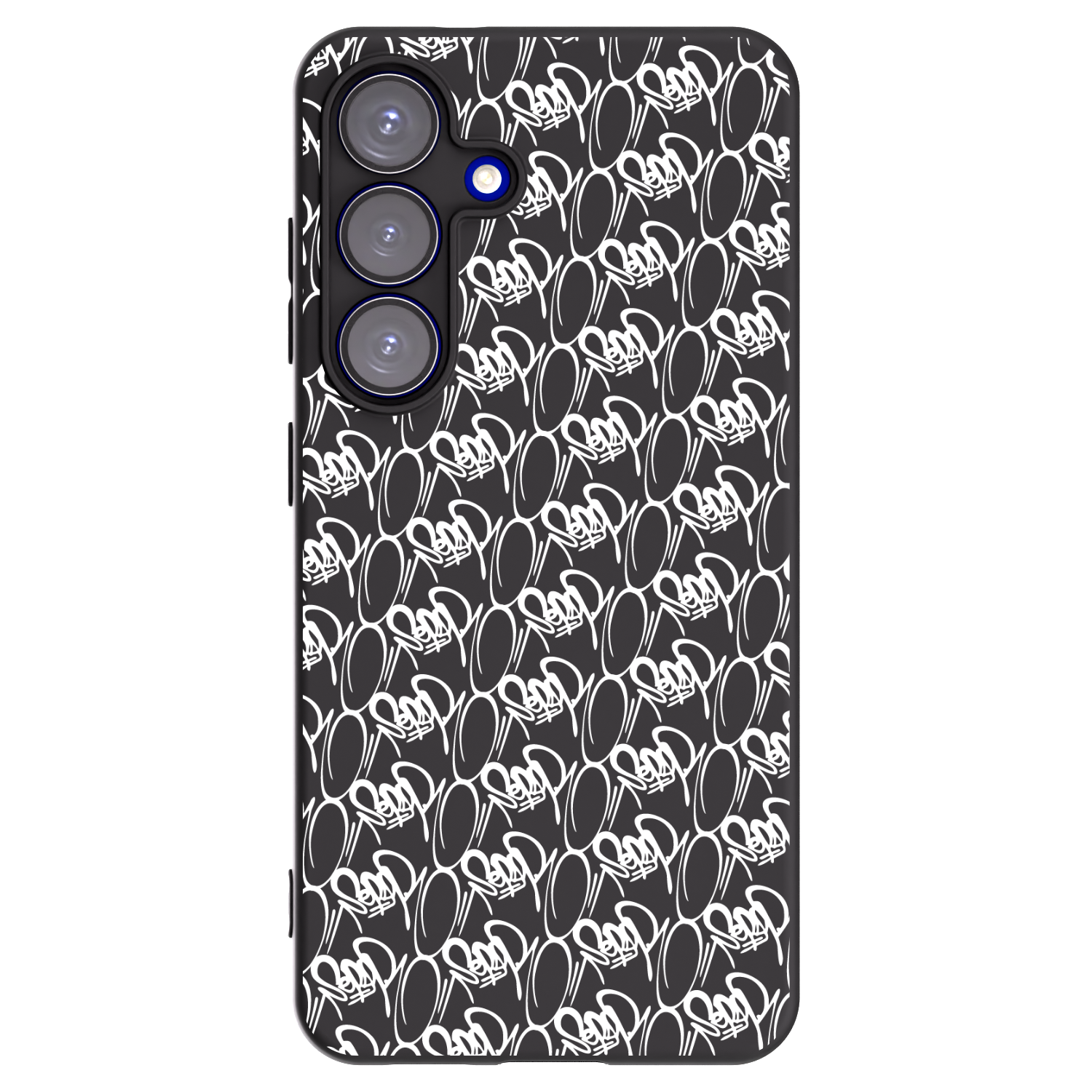 Picasee silikonový černý obal pro Samsung Galaxy S25 5G - Separ - White On Black 2