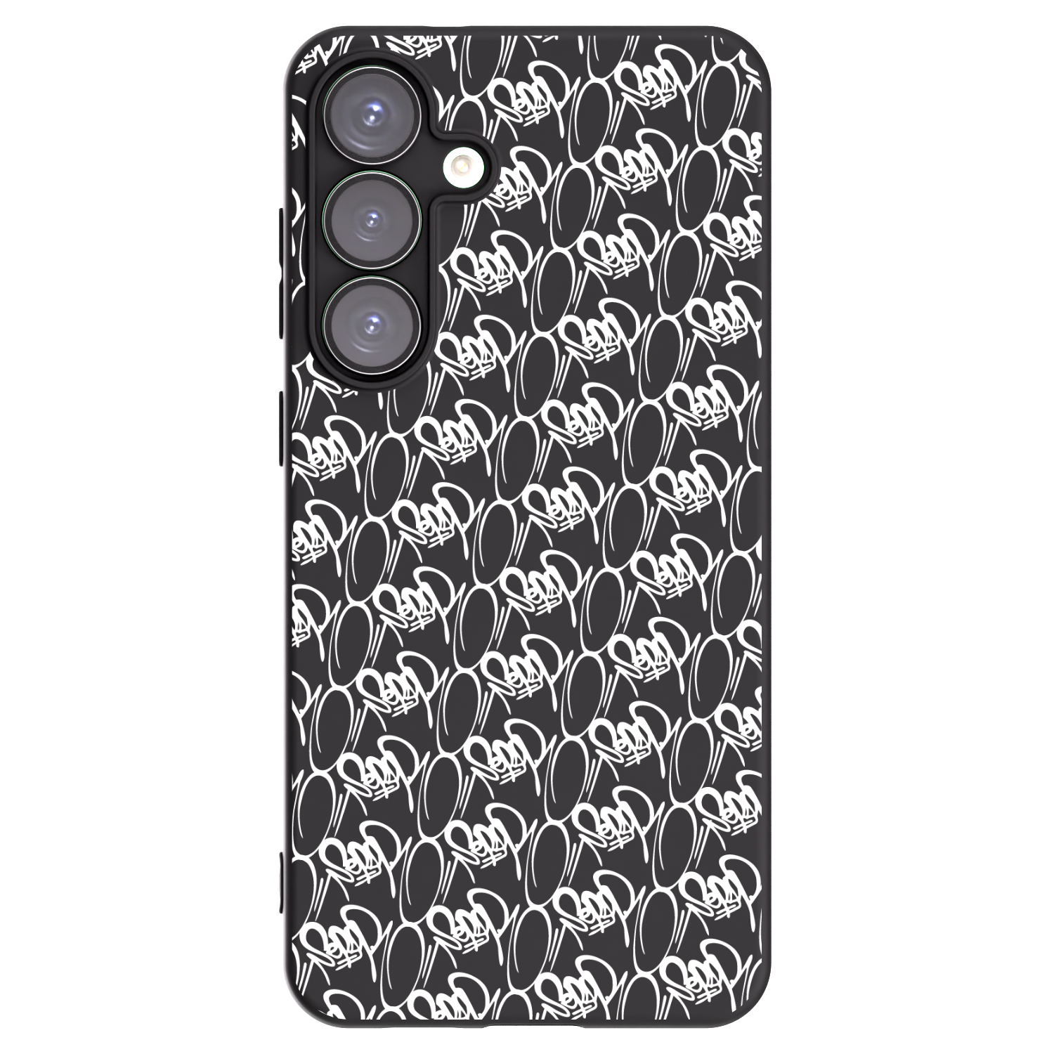 Picasee silikonový černý obal pro Samsung Galaxy S25+ 5G - Separ - White On Black 2
