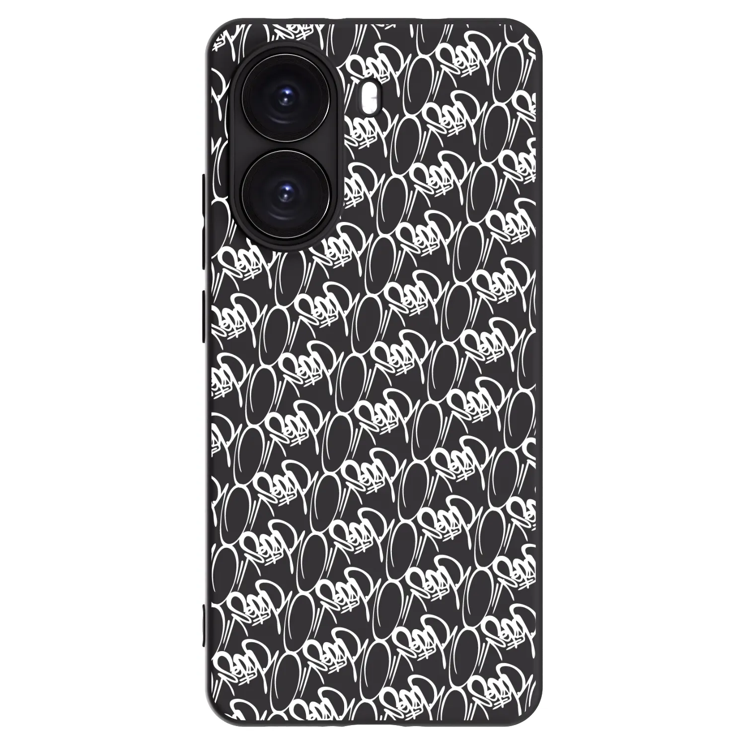 Picasee silikonový černý obal pro Xiaomi Poco X7 Pro 5G - Separ - White On Black 2