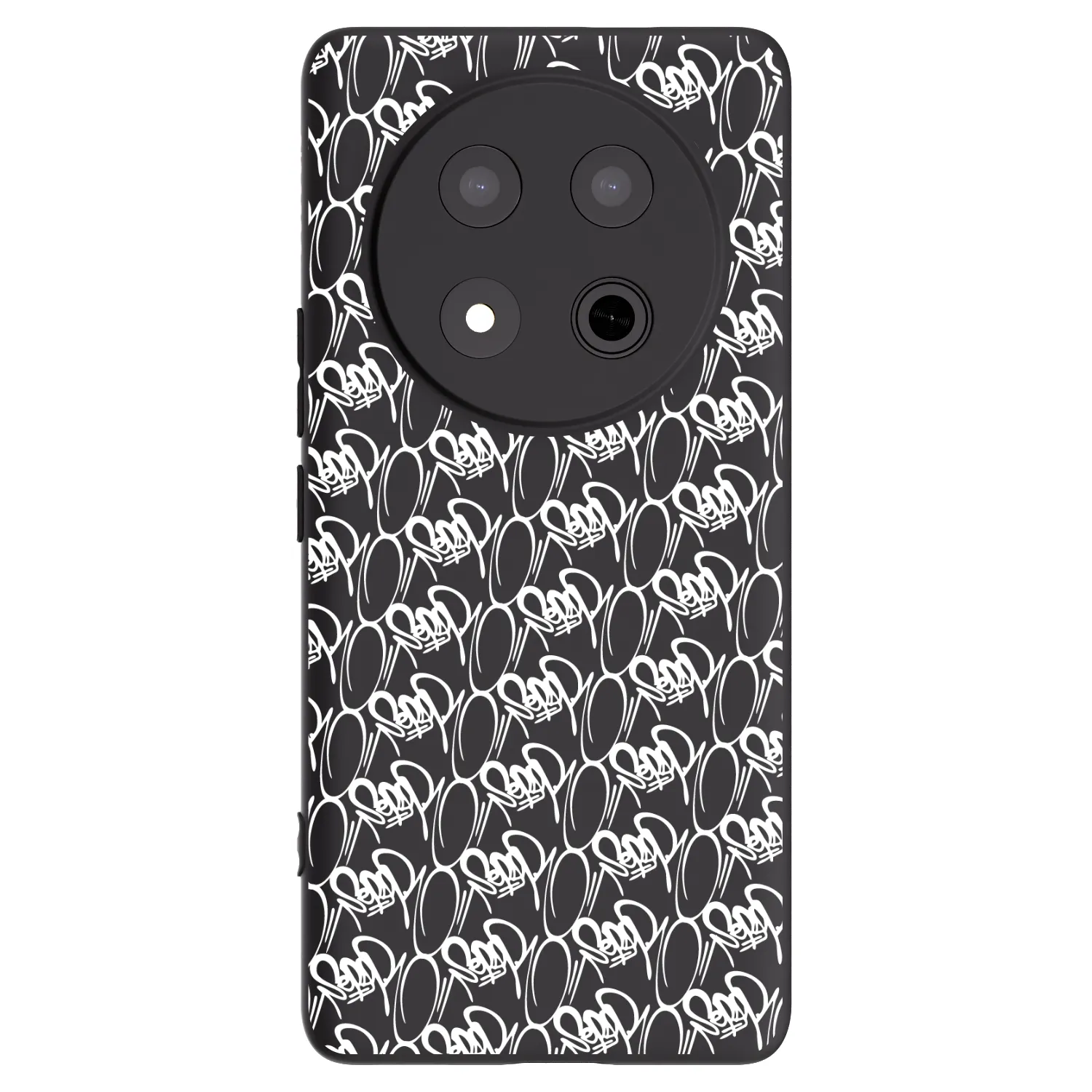 Picasee silikonový černý obal pro Honor Magic7 Lite 5G - Separ - White On Black 2