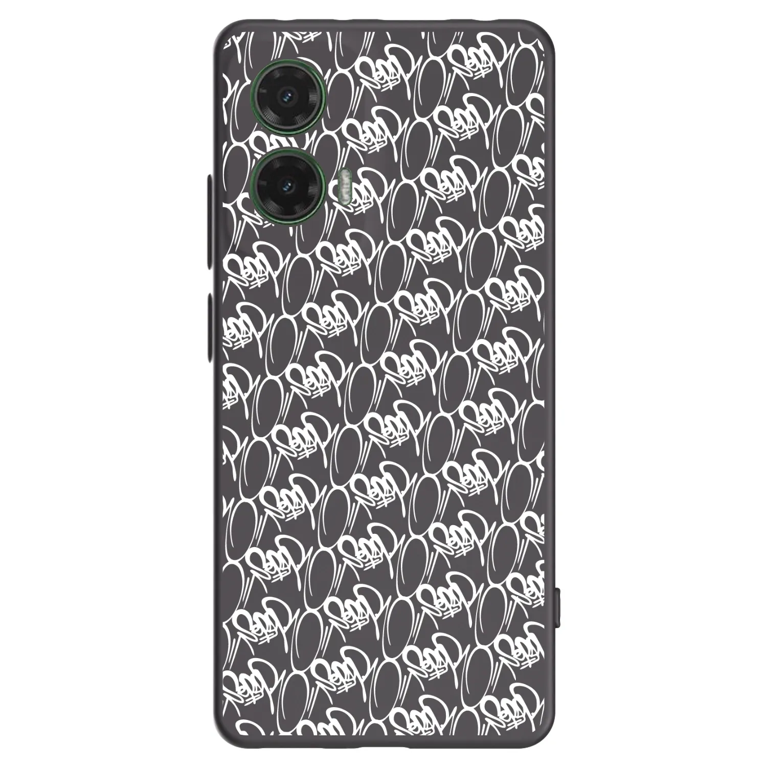 Picasee silikonový černý obal pro Motorola Moto G35 5G - Separ - White On Black 2