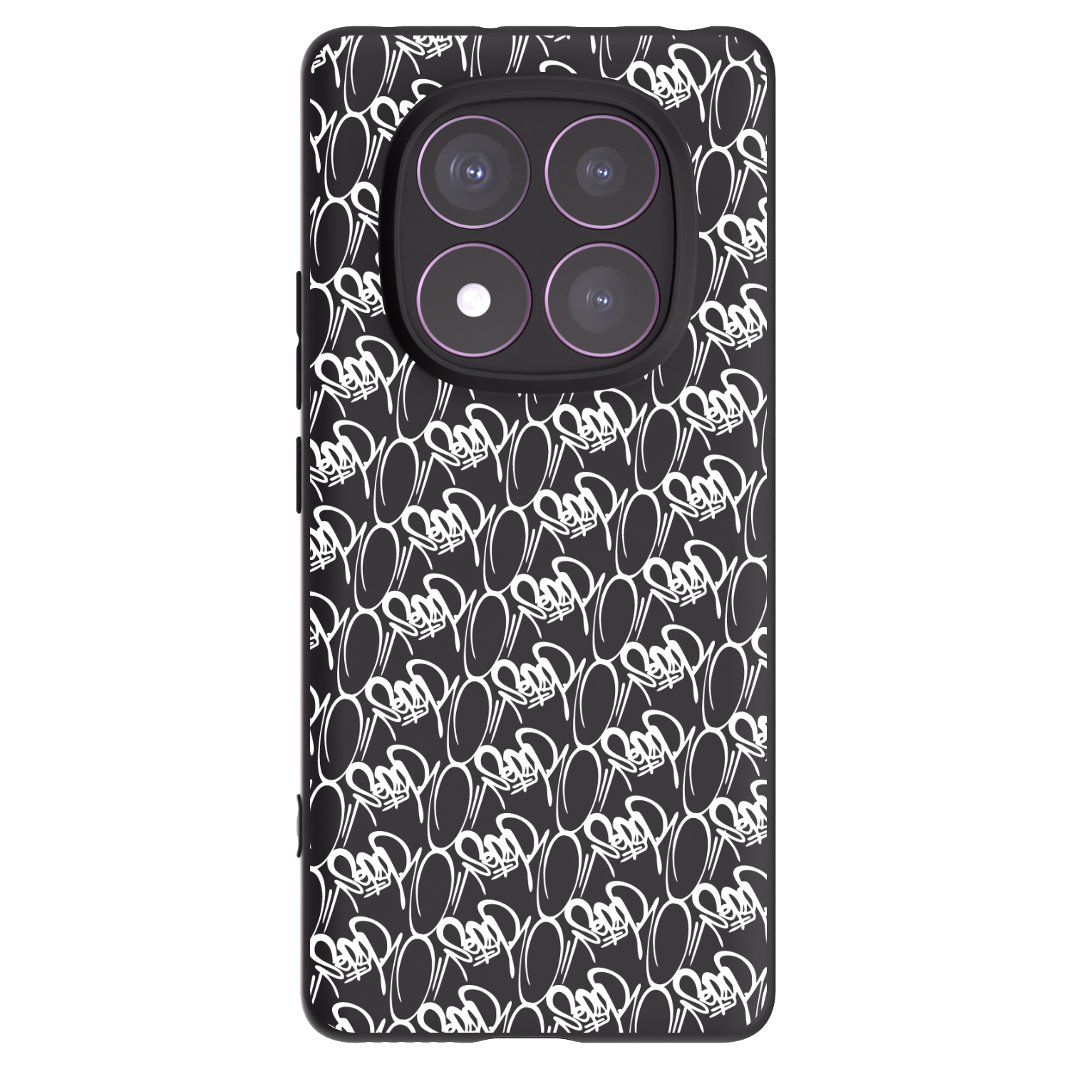 Picasee silikonový černý obal pro Xiaomi Redmi Note 14 Pro 4G - Separ - White On Black 2
