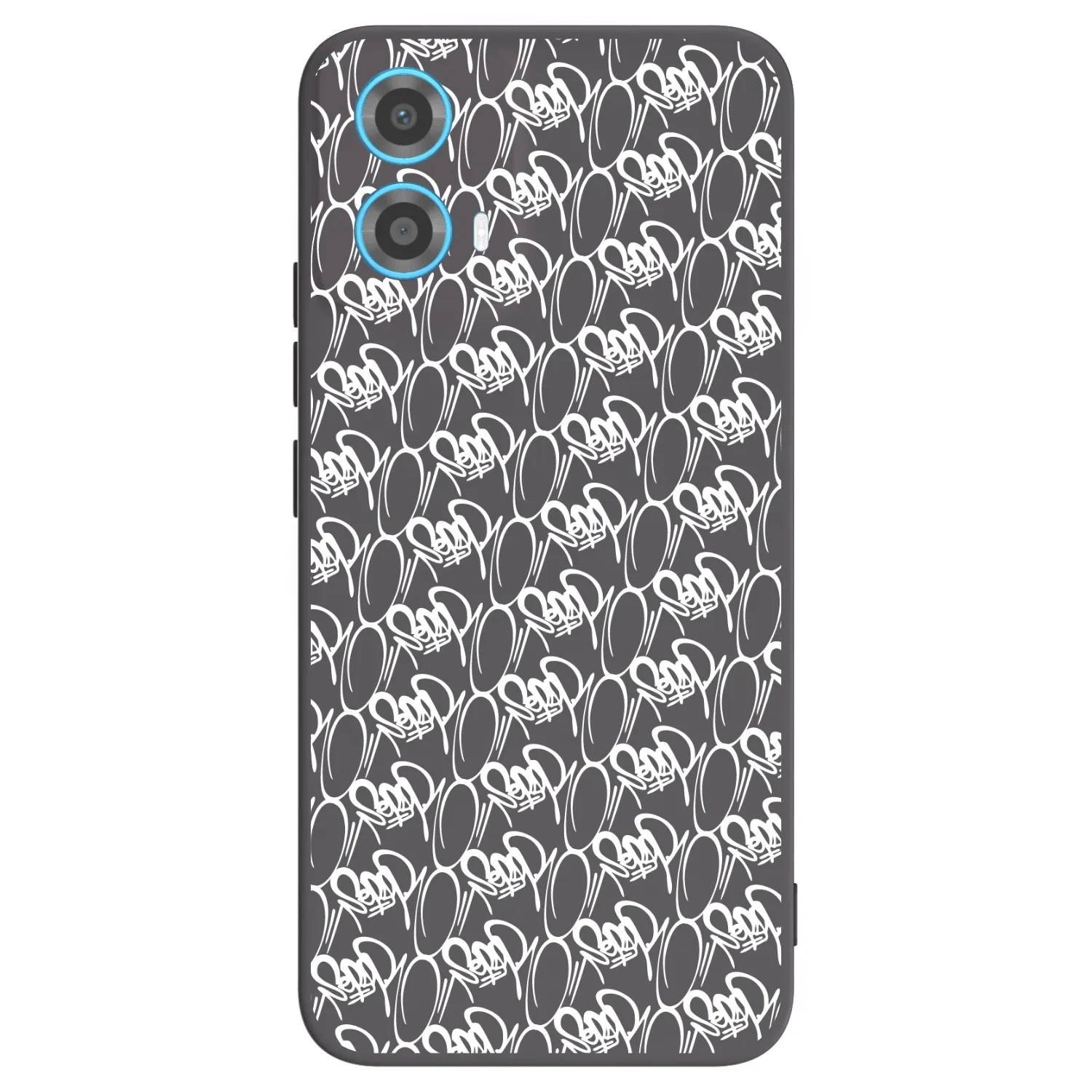 Picasee silikonový černý obal pro Motorola Moto G34 5G - Separ - White On Black 2