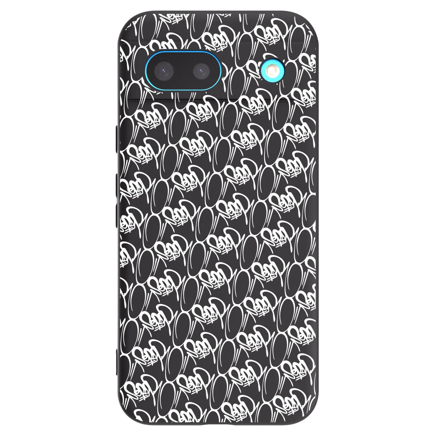 Picasee silikonový černý obal pro Google Pixel 8a - Separ - White On Black 2