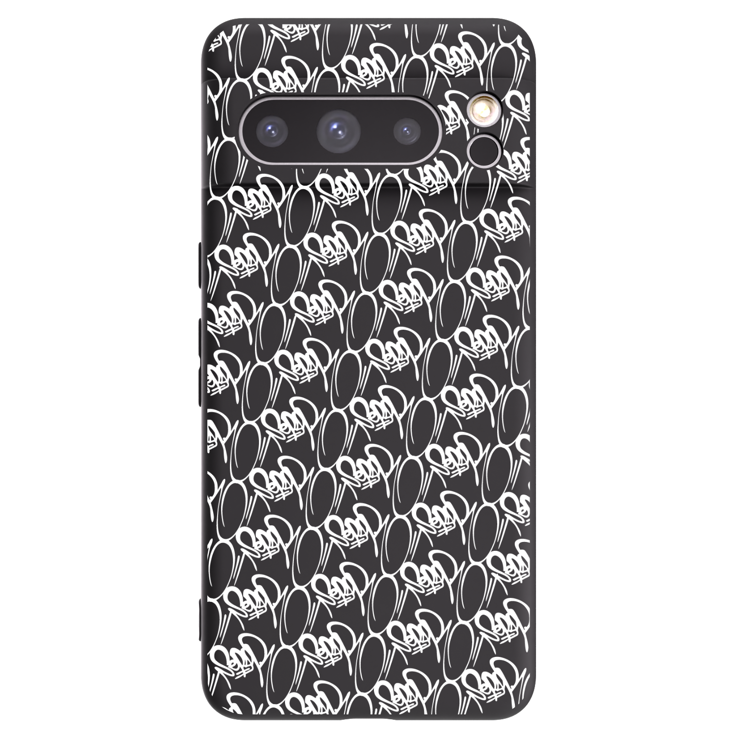 Picasee silikonový černý obal pro Google Pixel 8 Pro - Separ - White On Black 2