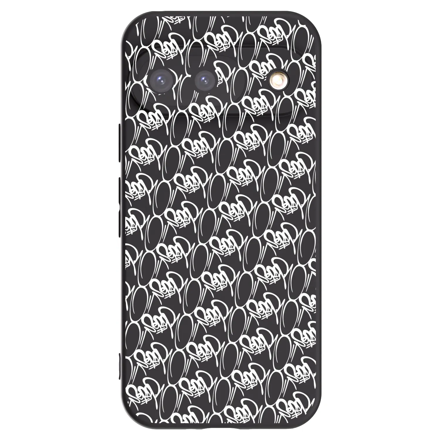 Picasee silikonový černý obal pro Google Pixel 9 - Separ - White On Black 2