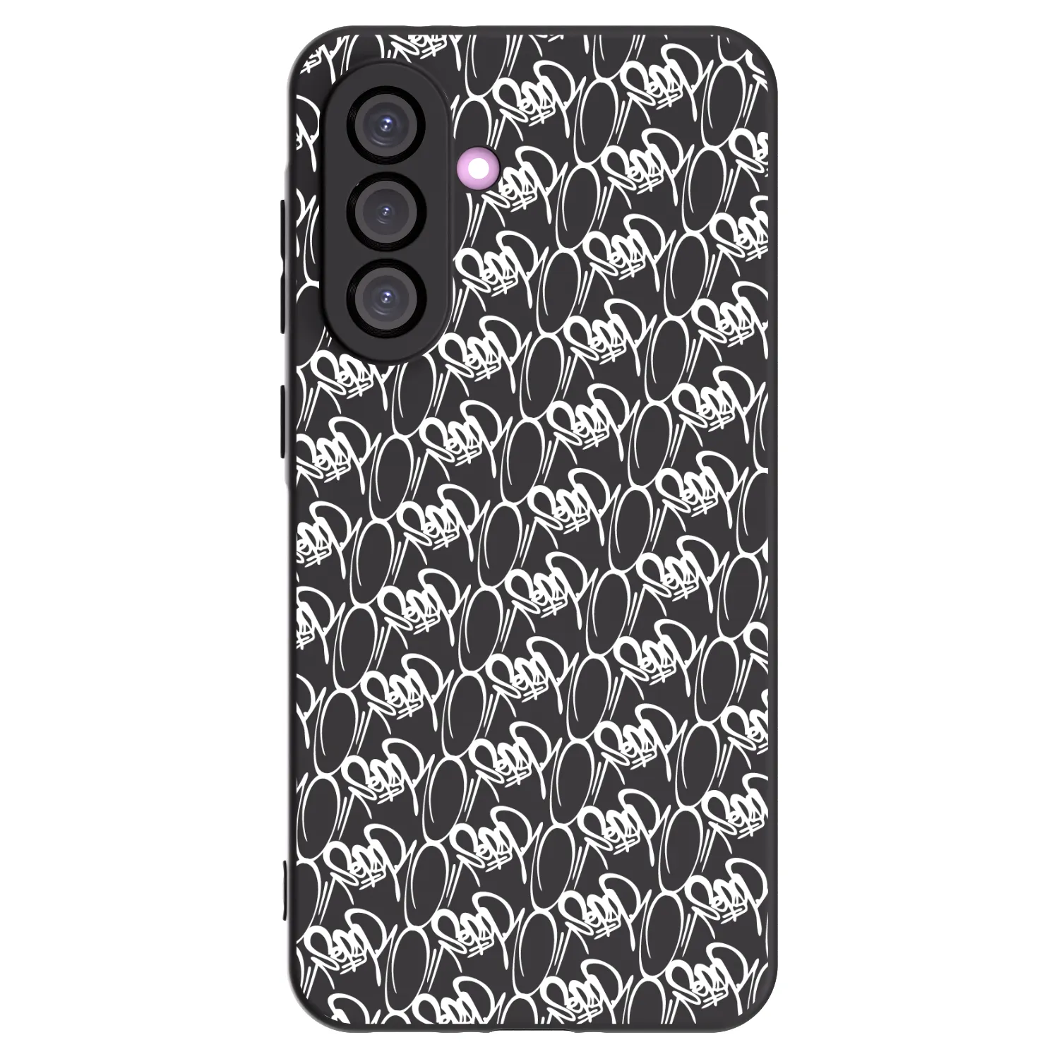 Picasee silikonový černý obal pro Samsung Galaxy A56 5G A566B - Separ - White On Black 2