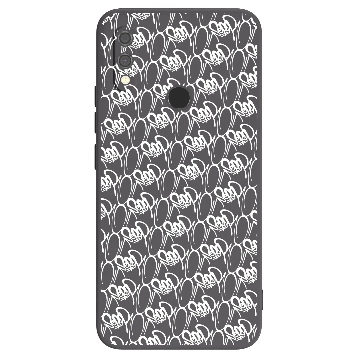 Picasee silikonový černý obal pro Xiaomi Redmi Note 7 - Separ - White On Black 2