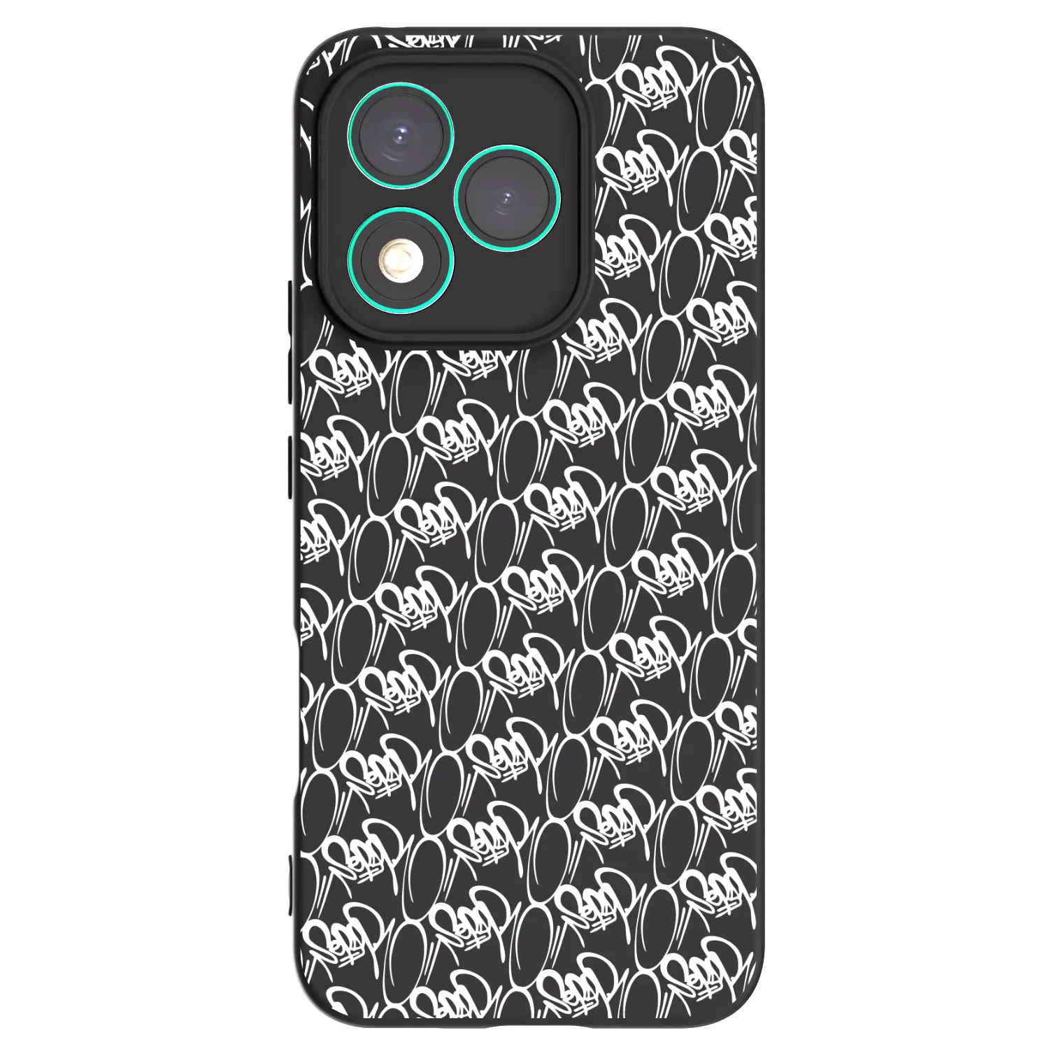 Picasee silikonový černý obal pro Honor 400 Lite 5G - Separ - White On Black 2
