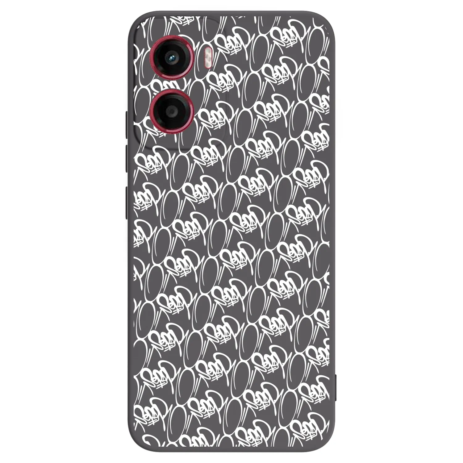 Picasee silikonový černý obal pro Motorola Moto G05 - Separ - White On Black 2