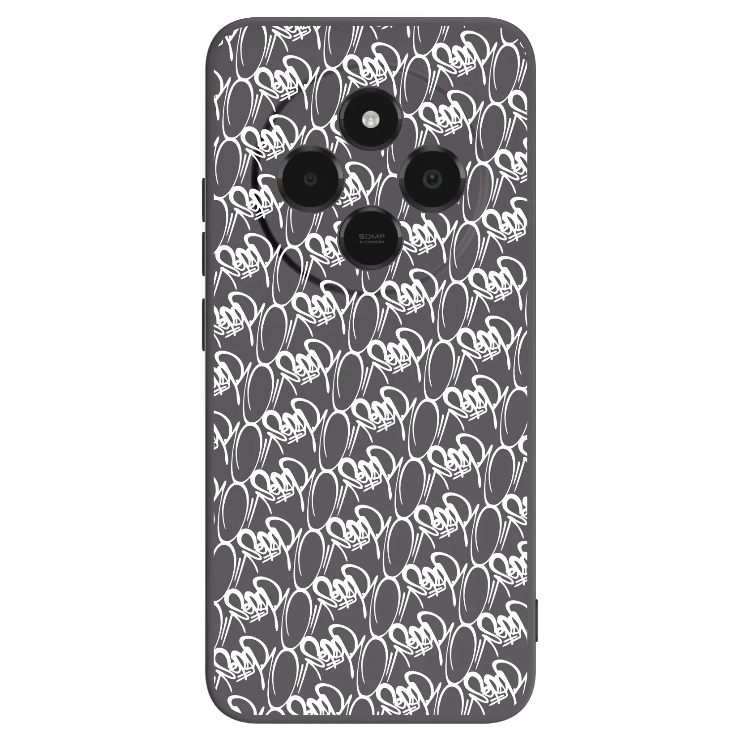 Picasee silikonový černý obal pro Xiaomi Poco C75 - Separ - White On Black 2