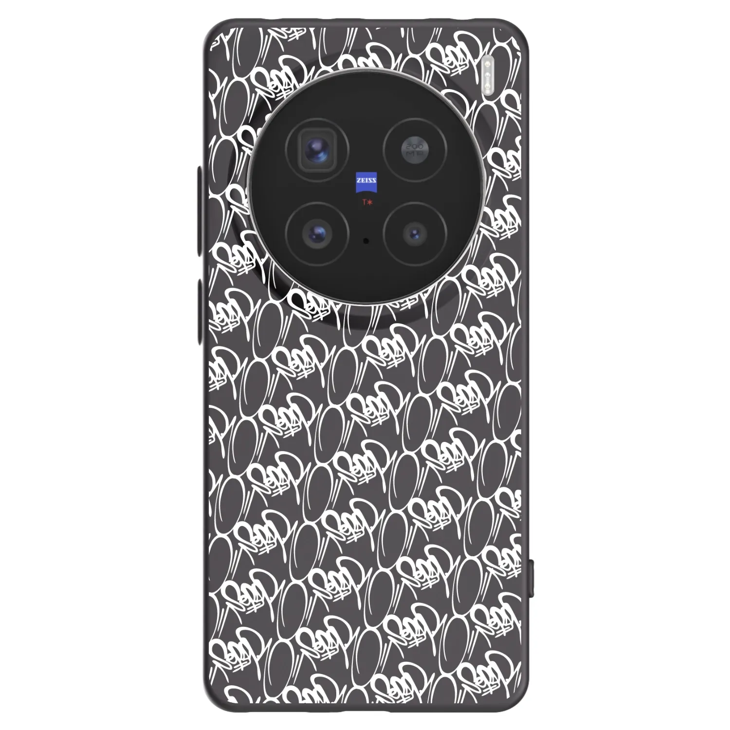 Picasee silikonový černý obal pro Vivo X200 Pro - Separ - White On Black 2