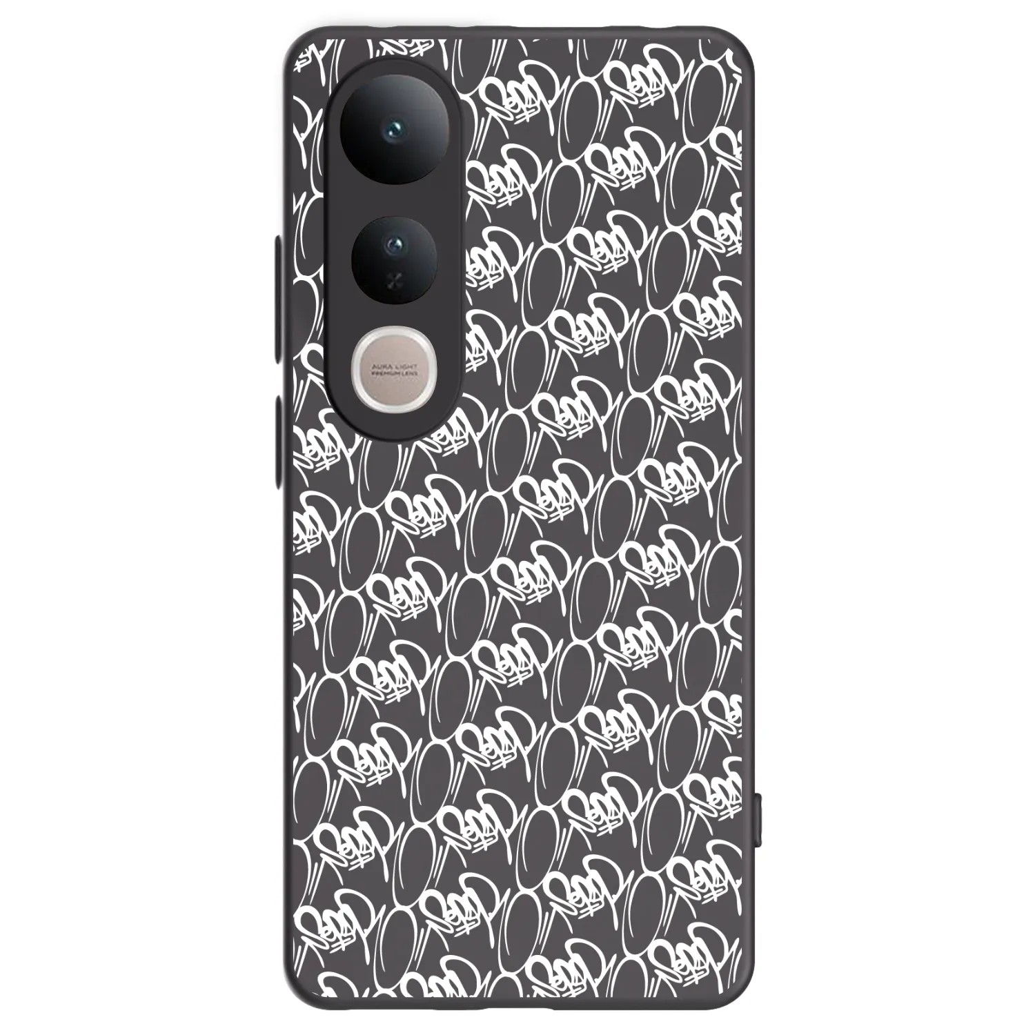 Picasee silikonový černý obal pro Vivo V50 Lite 5G - Separ - White On Black 2