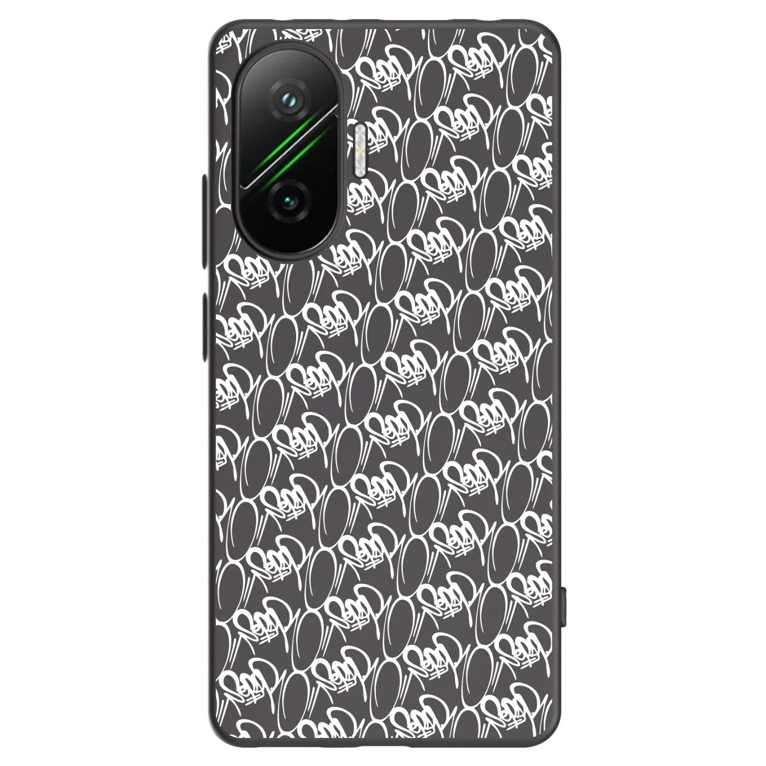 Picasee silikonový černý obal pro Xiaomi Poco F7 Pro 5G - Separ - White On Black 2
