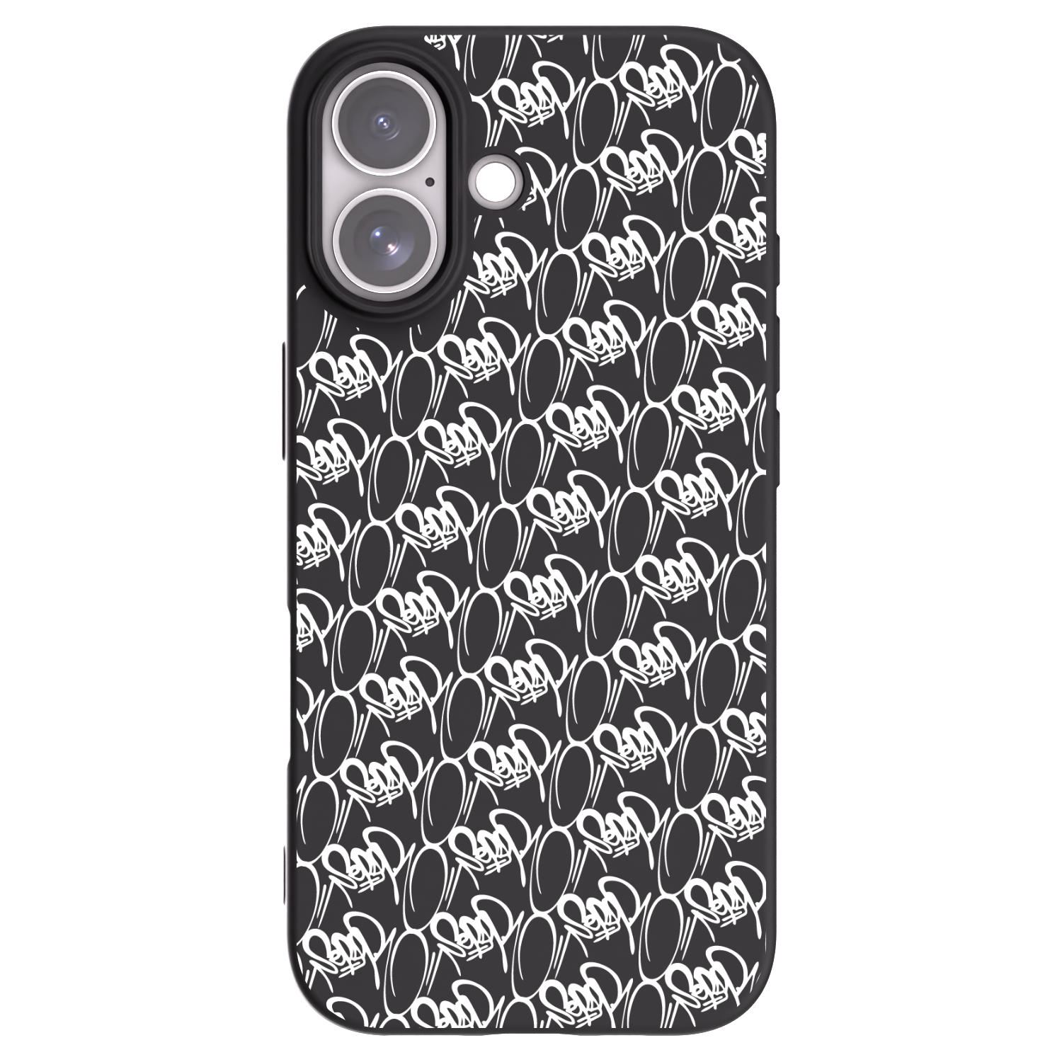 Picasee silikonový černý obal pro Apple iPhone 17 - Separ - White On Black 2