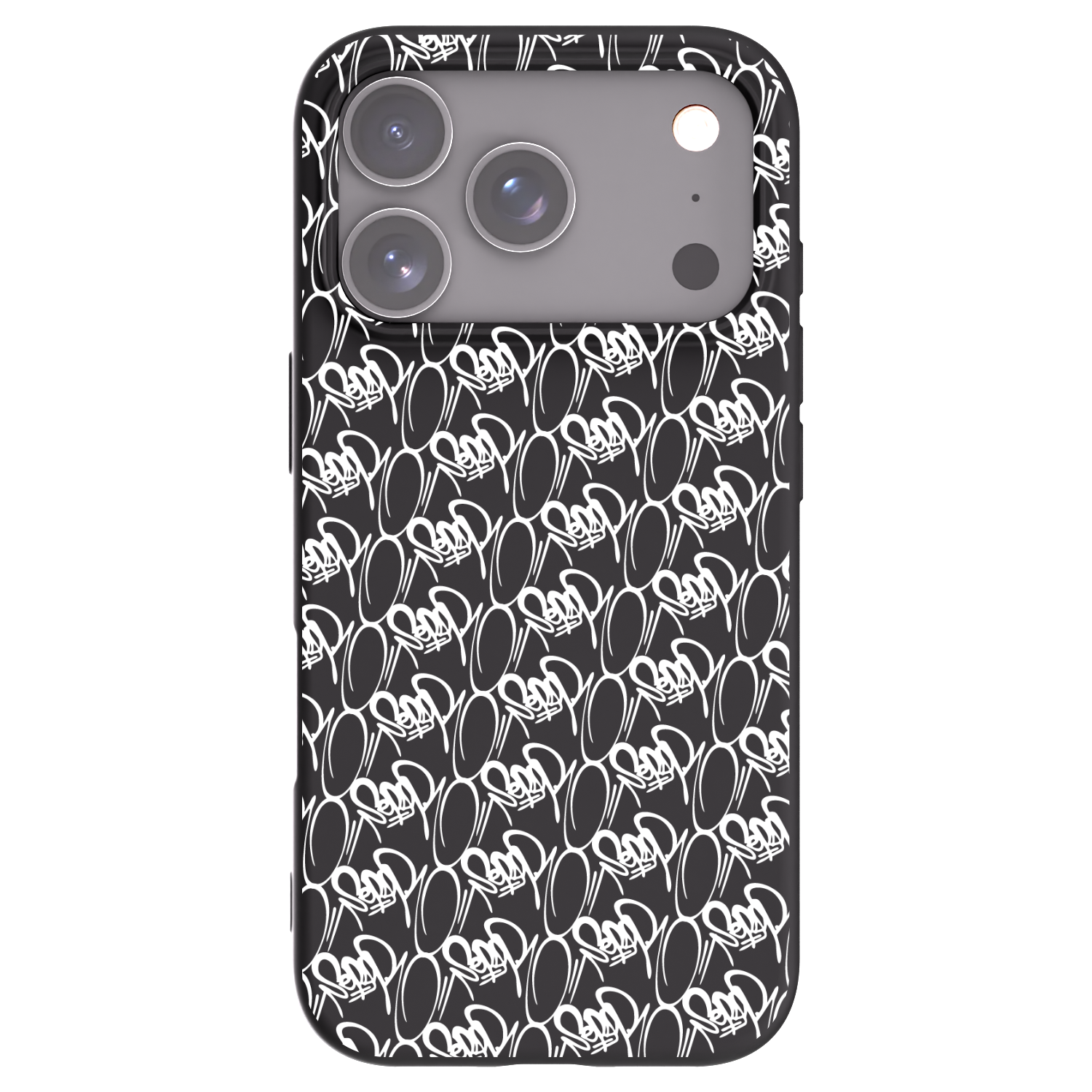 Picasee silikonový černý obal pro Apple iPhone 17 Pro - Separ - White On Black 2
