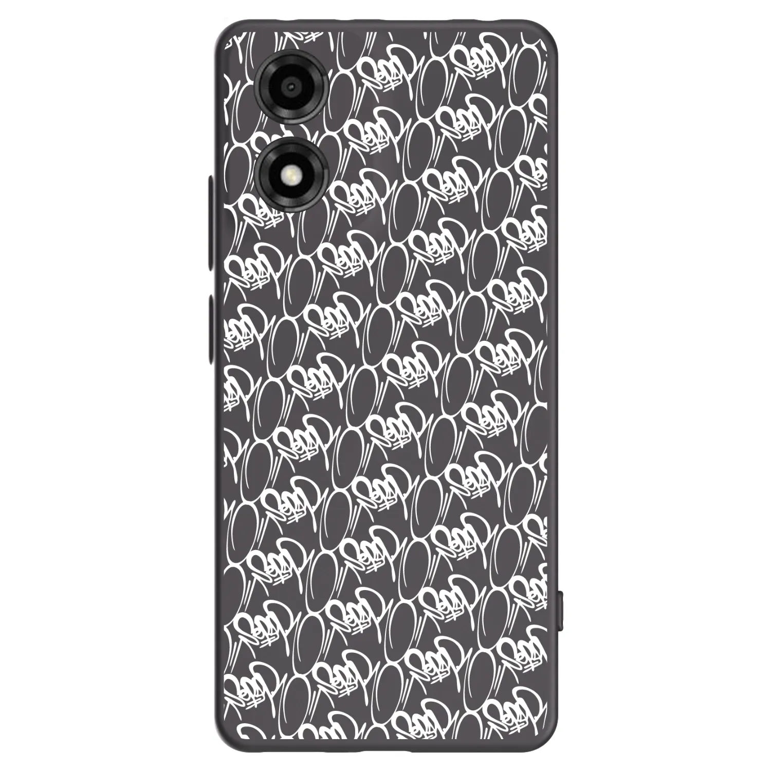 Picasee silikonový černý obal pro Motorola Moto E14 - Separ - White On Black 2