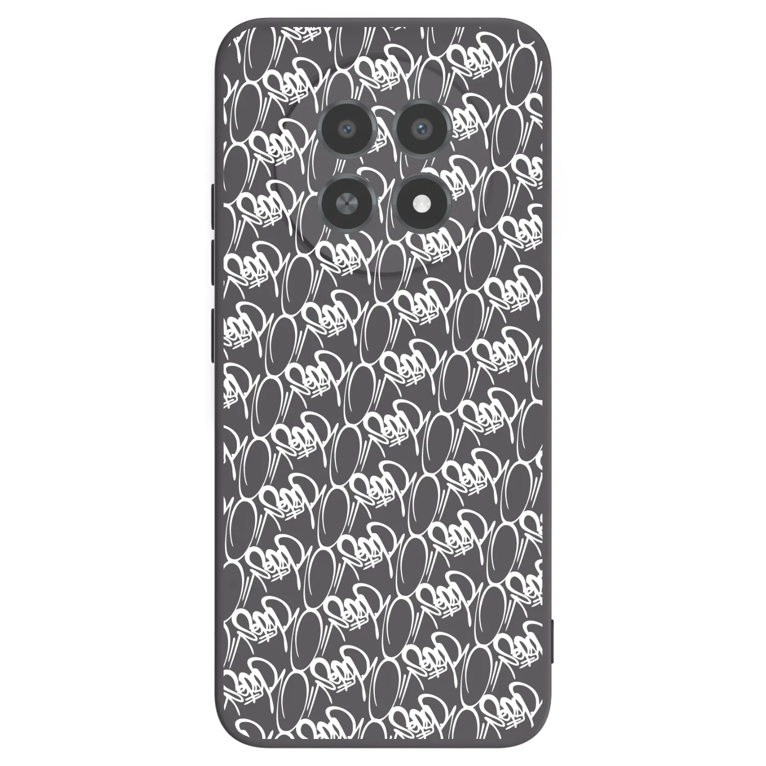Picasee silikonový černý obal pro Realme 12X - Separ - White On Black 2