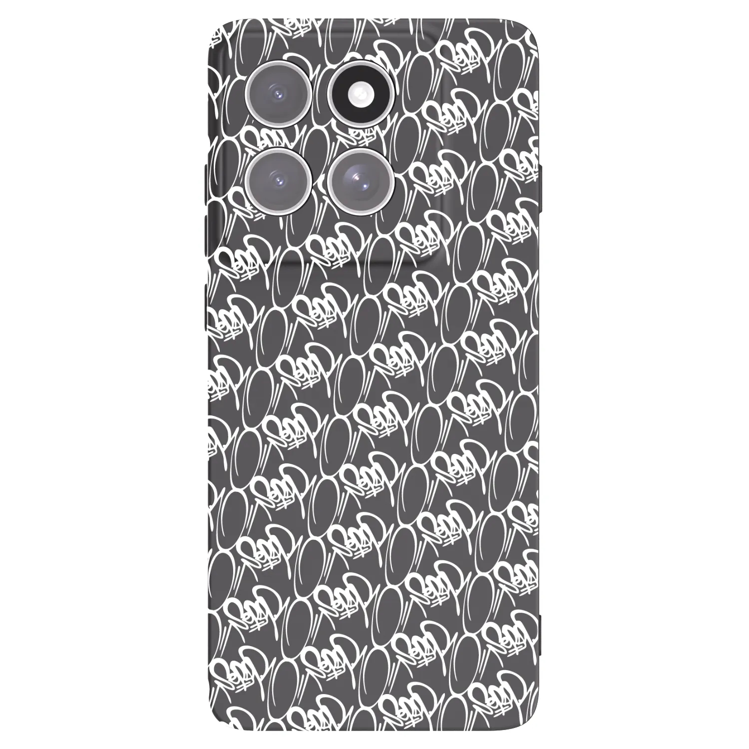 Picasee silikonový černý obal pro Motorola Edge 60 Pro - Separ - White On Black 2
